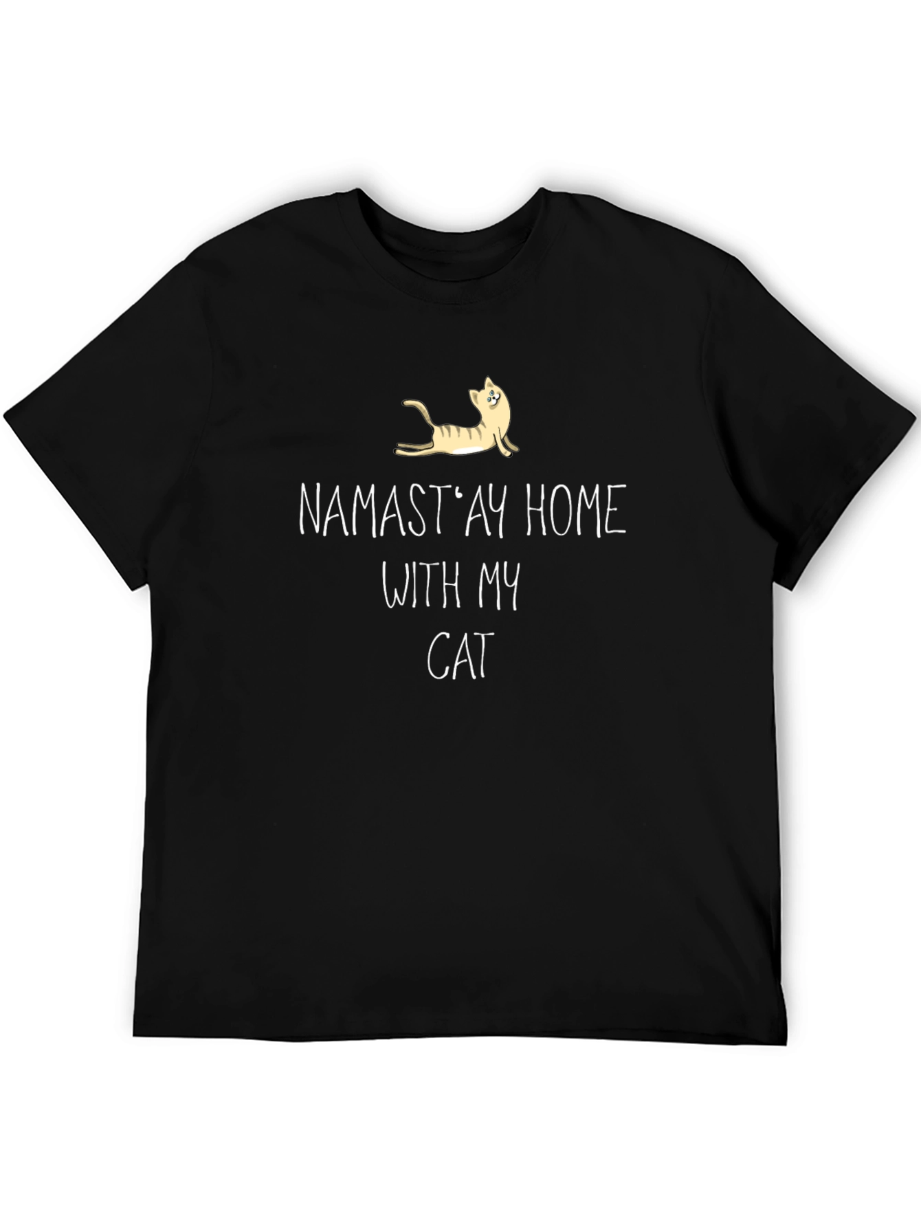 Namastay Home With My Cat T-Shirt