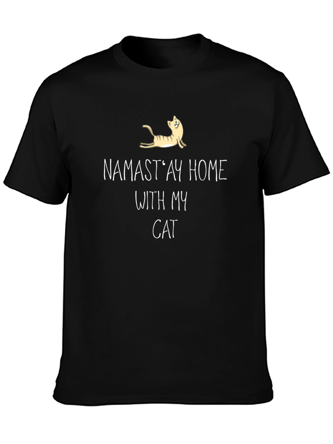 Namastay Home With My Cat T-Shirt