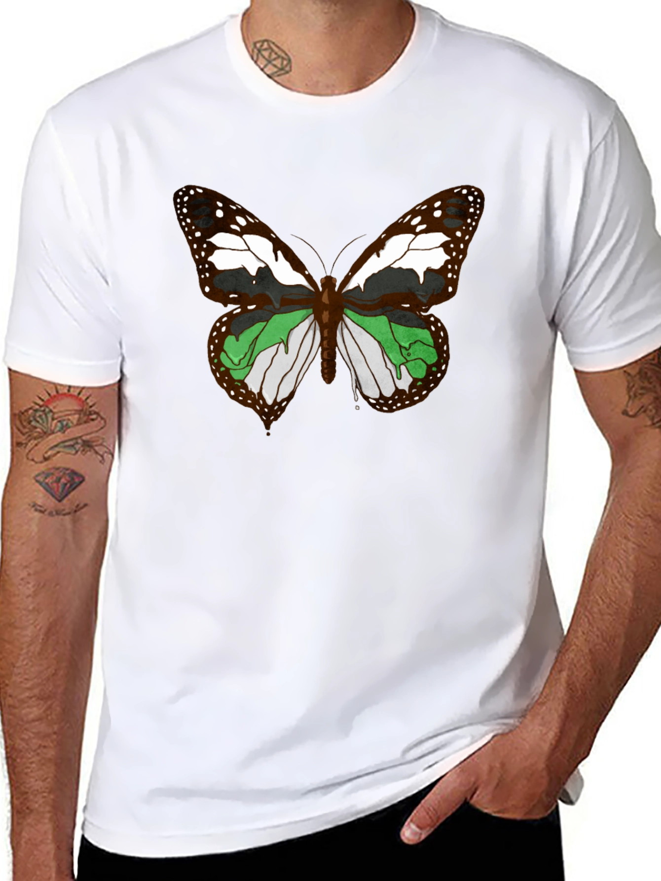 Butterfly Graphic T-Shirt - Black Cotton Tee