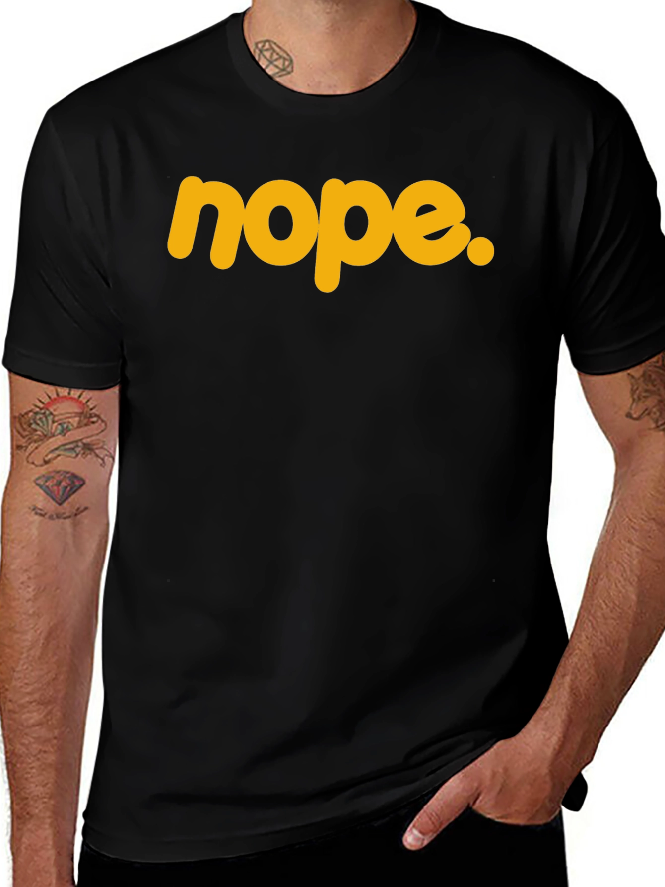 Nope Graphic Tee - Trendy Sarcastic Statement Shirt