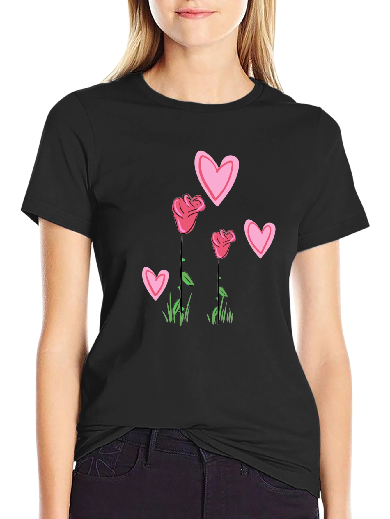 Floral Heart Graphic Tee