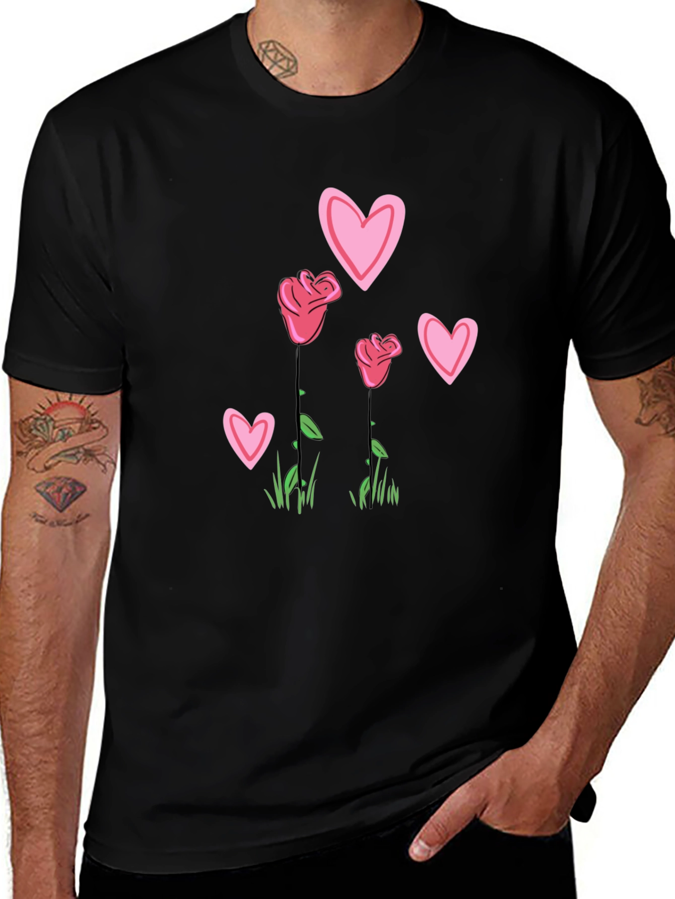 Floral Heart Graphic Tee