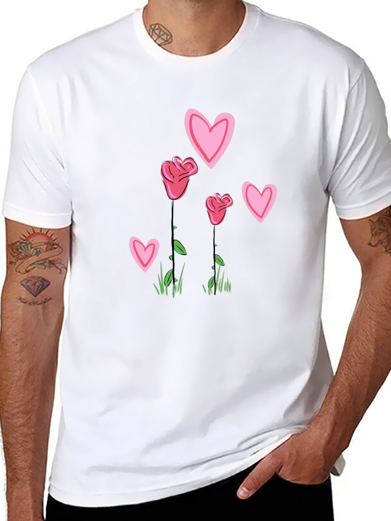 Floral Heart Graphic Tee