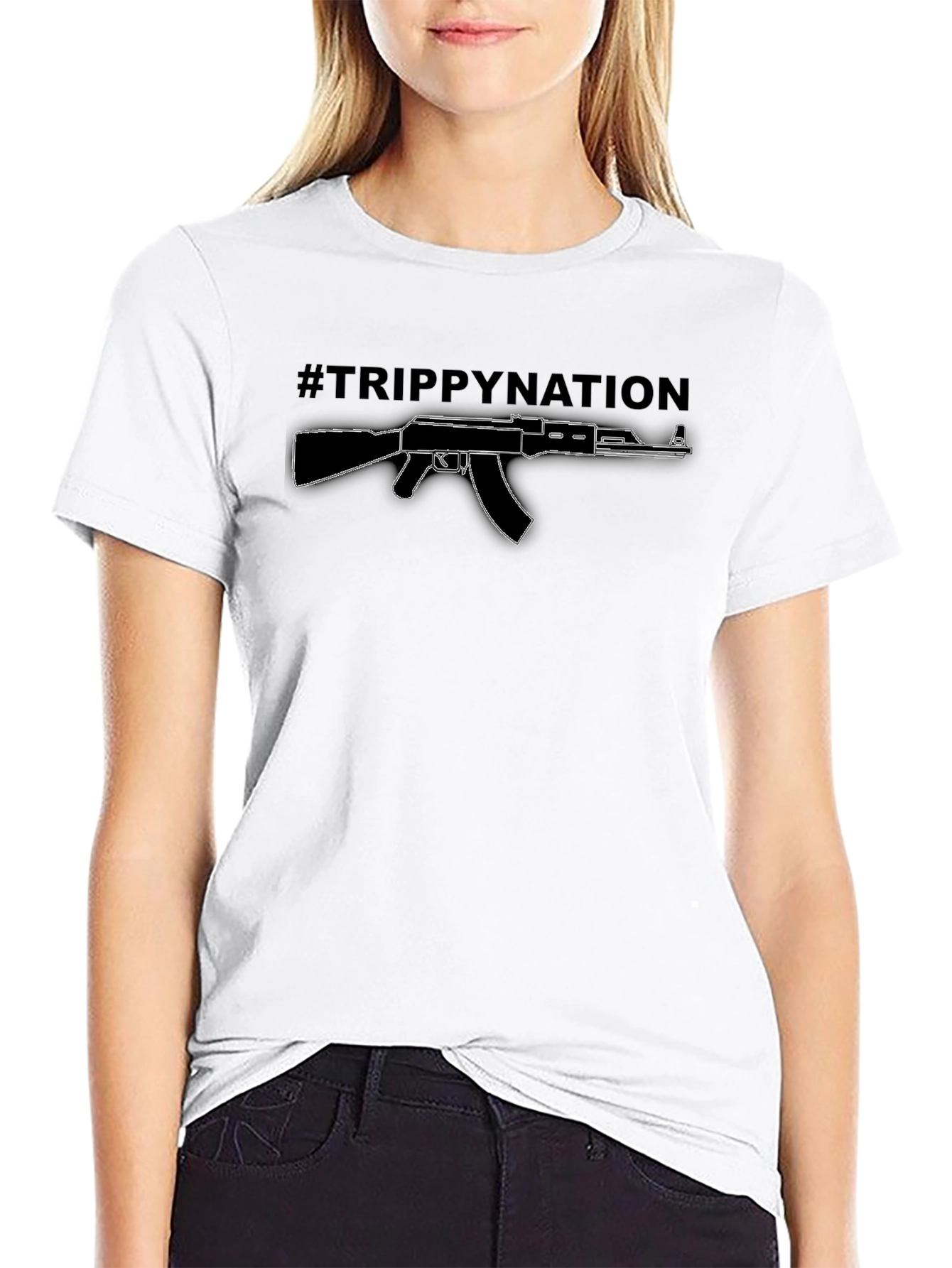 Trippy Nation AK-47 Graphic Tee - Black