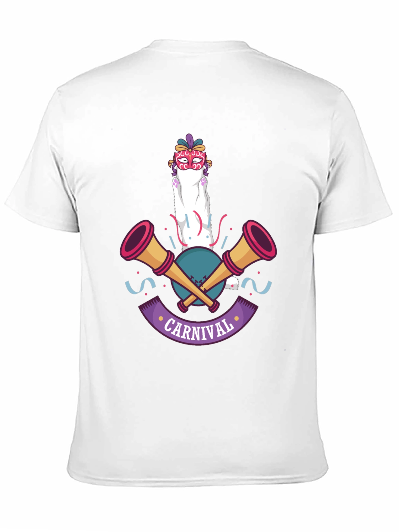 Carnival Cat T-Shirt - Festive Celebration Wear
