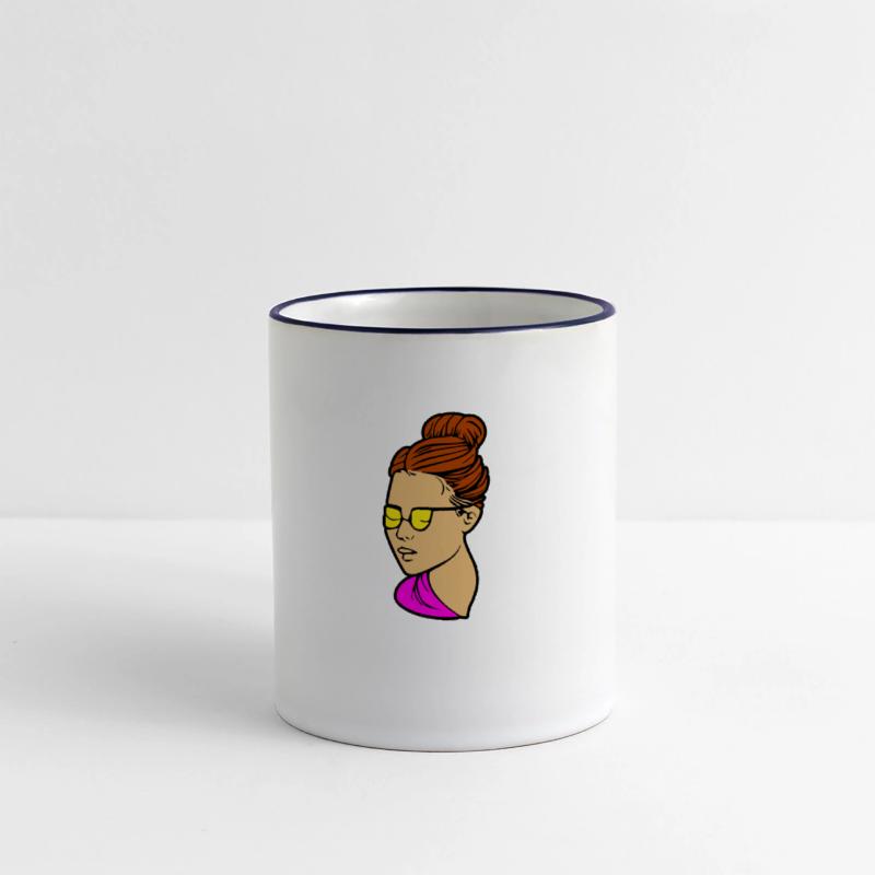 Pretty Silhouette Of A Woman With Glasses Drawing