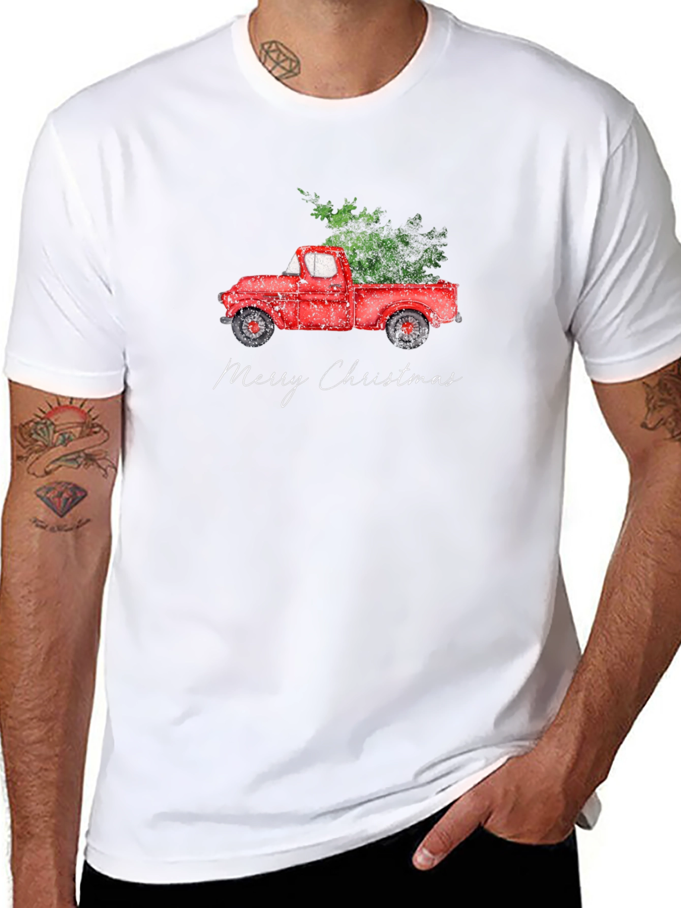 Merry Christmas Truck Graphic Tee