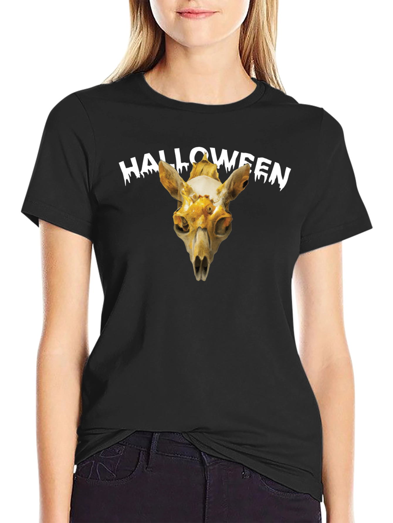 Halloween Skull Graphic Tee - Spooky Season Apparel