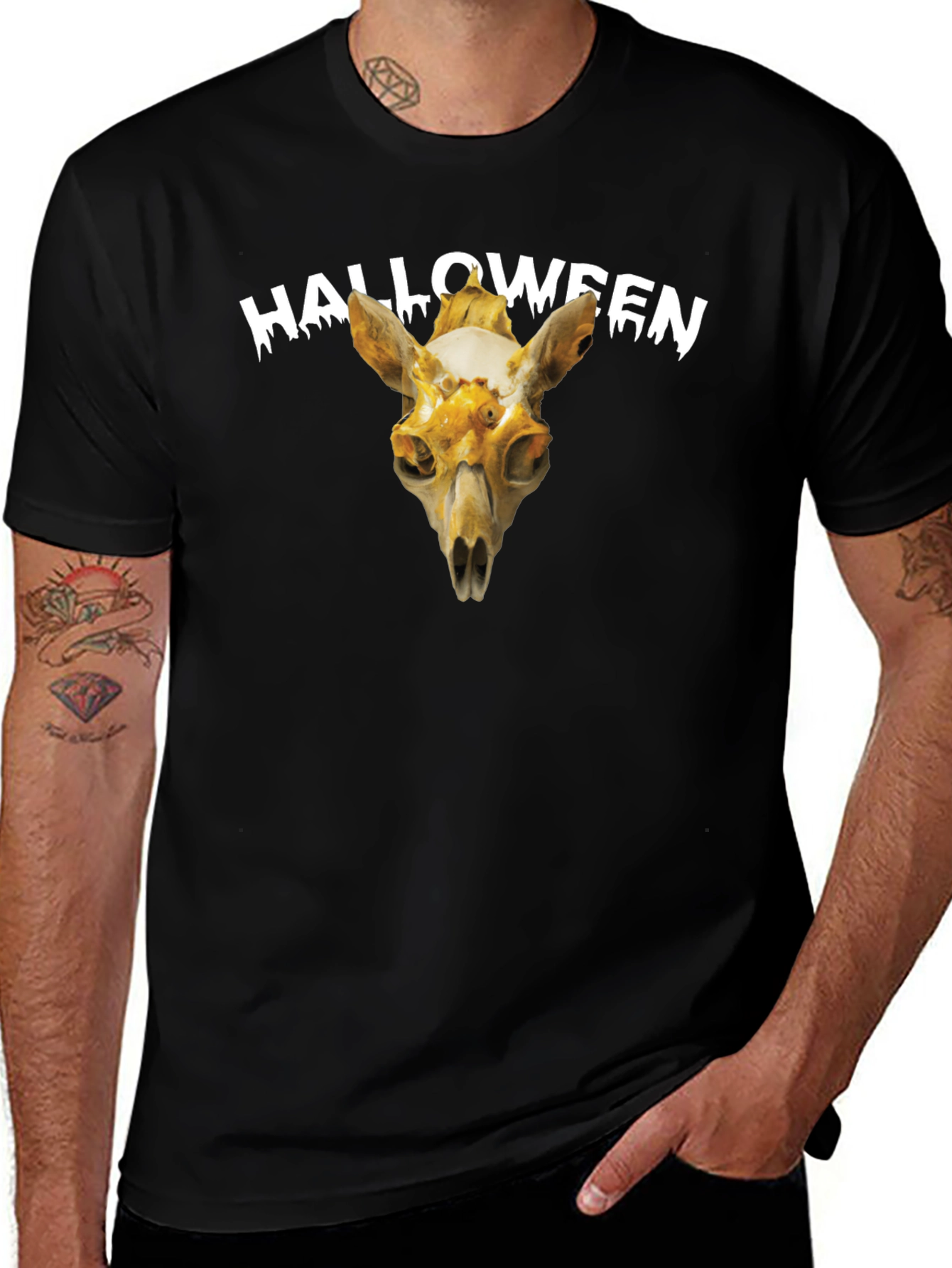 Halloween Skull Graphic Tee - Spooky Season Apparel