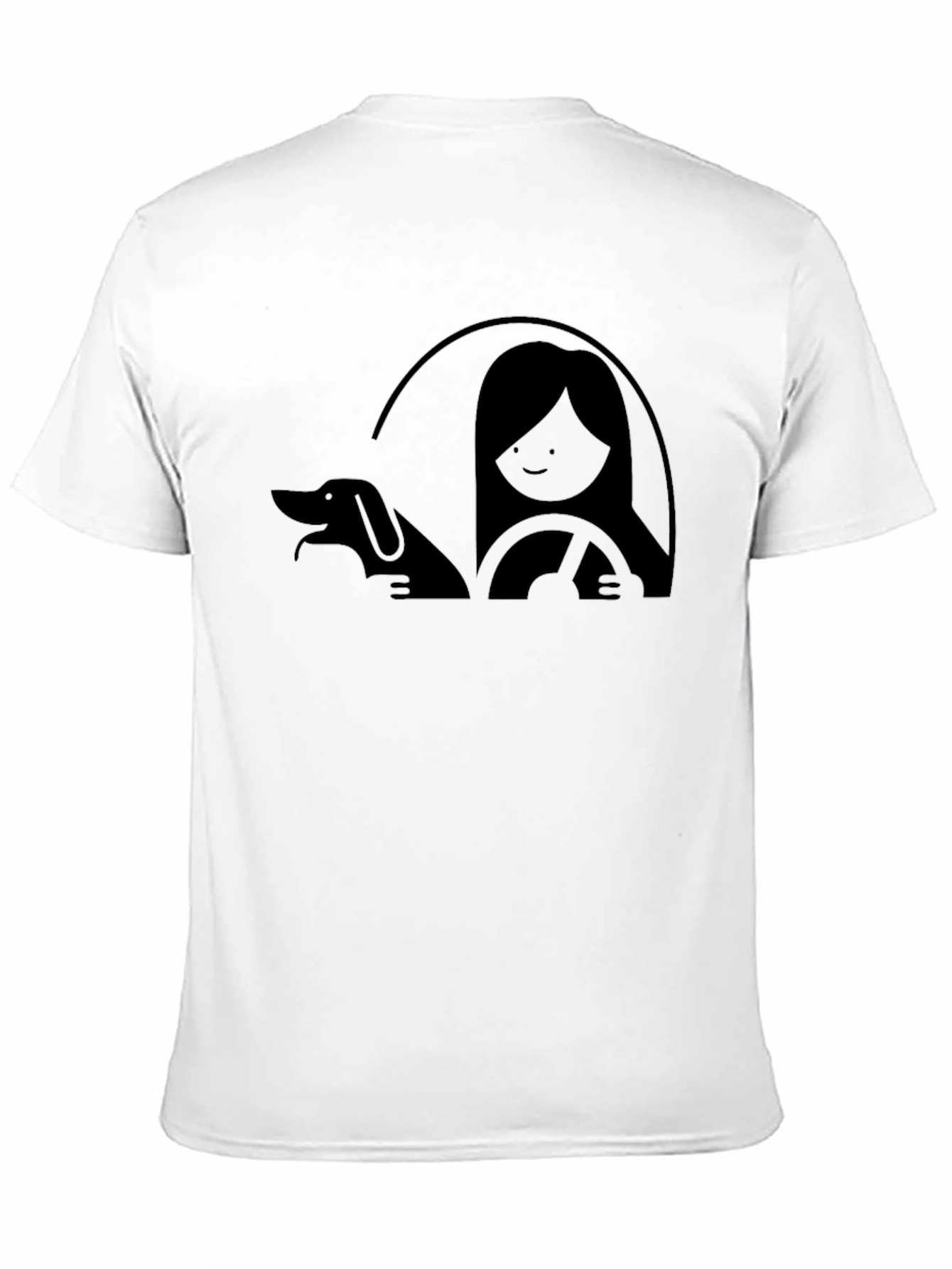 Dog & Driver Graphic Tee - Unisex Black T-Shirt