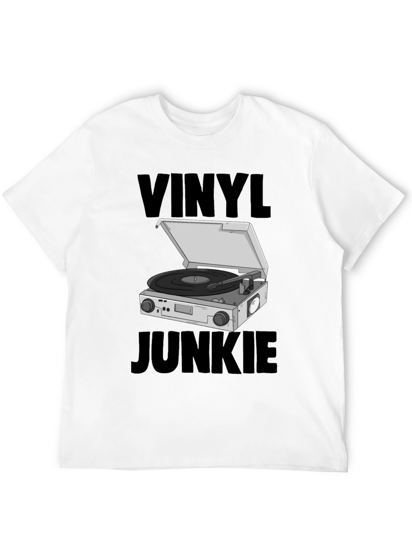 Vinyl Junkie Graphic Tee - Music Lover T-Shirt