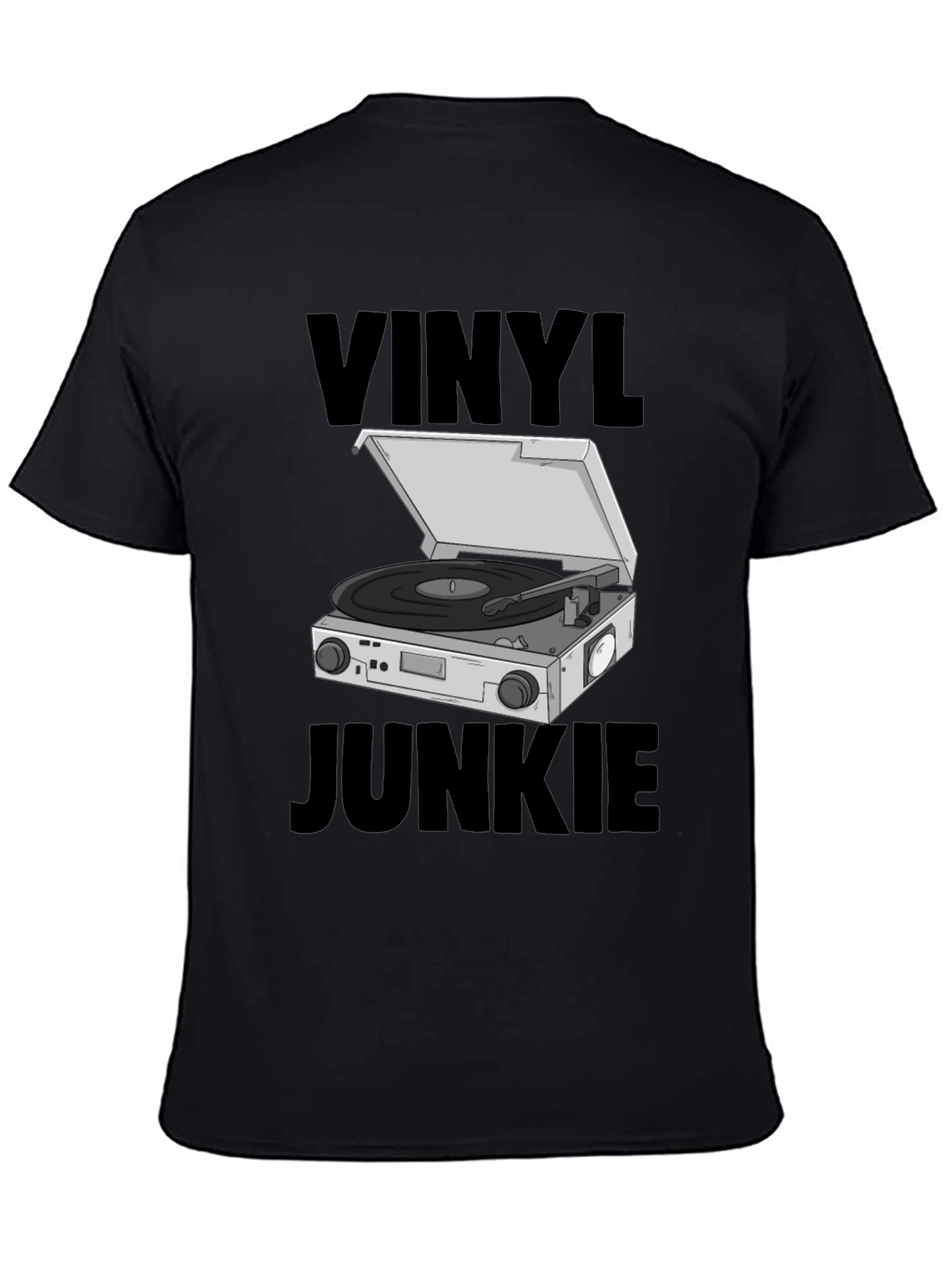 Vinyl Junkie Graphic Tee - Music Lover T-Shirt