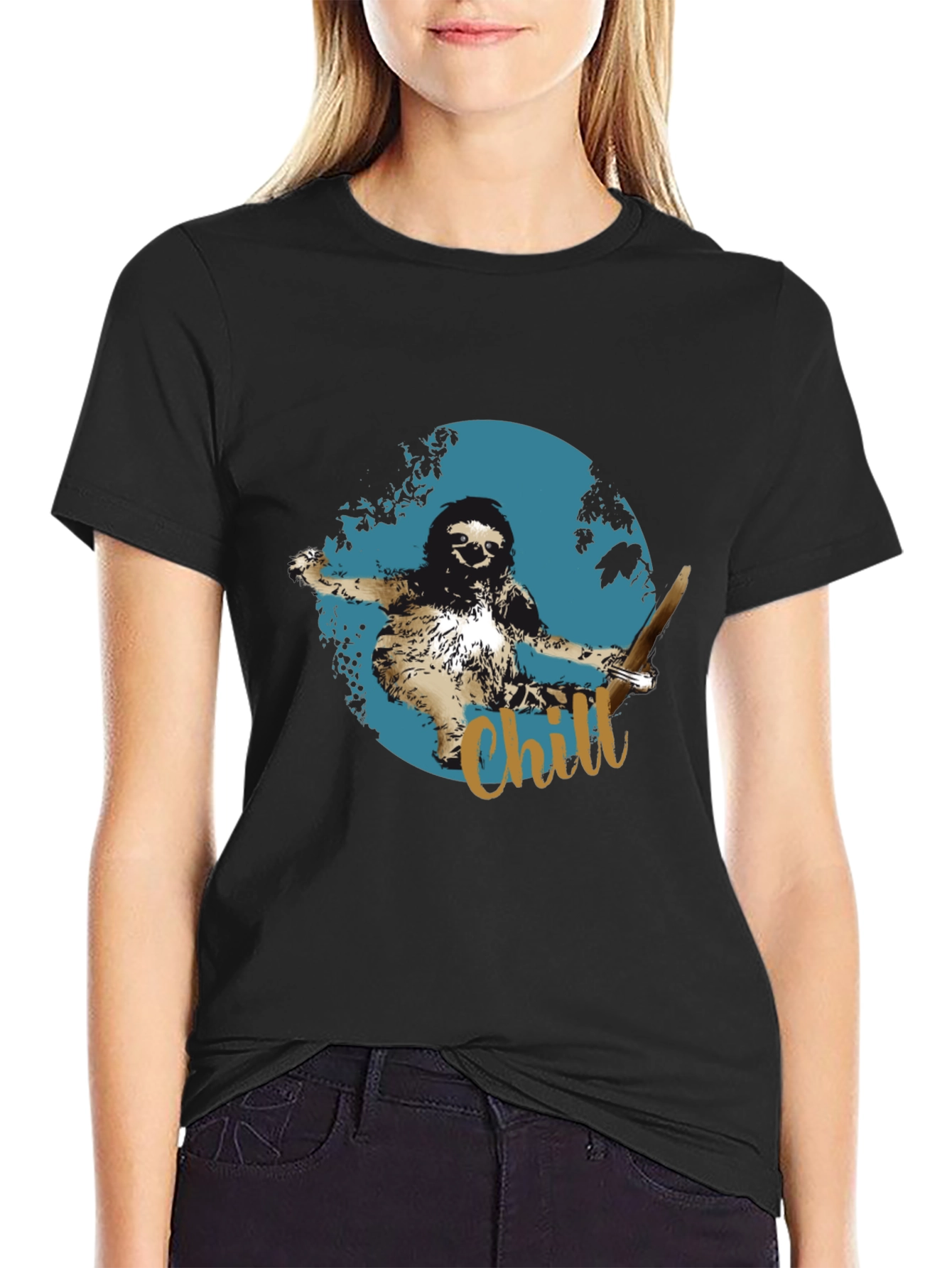Chill Sloth Graphic Tee - Relaxed Fit
