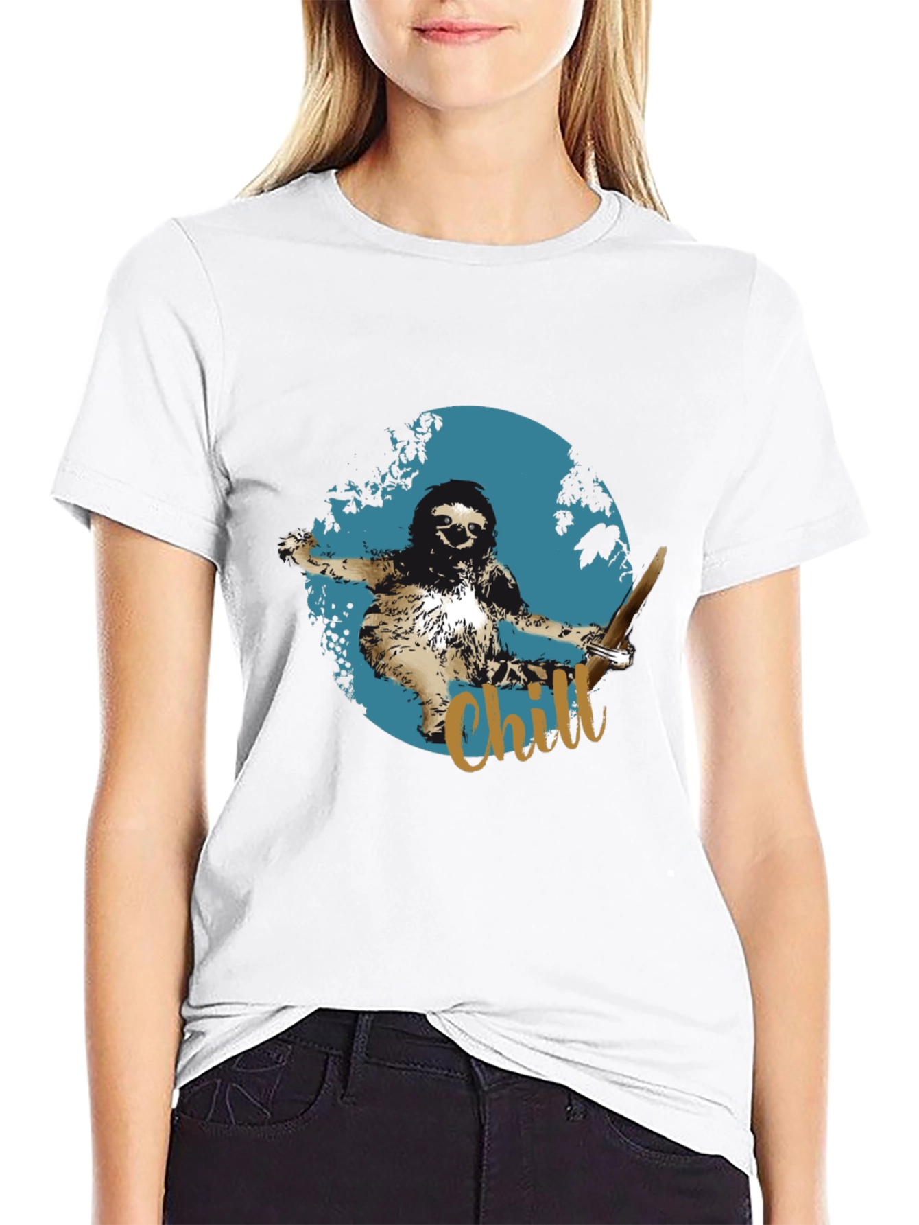 Chill Sloth Graphic Tee - Relaxed Fit