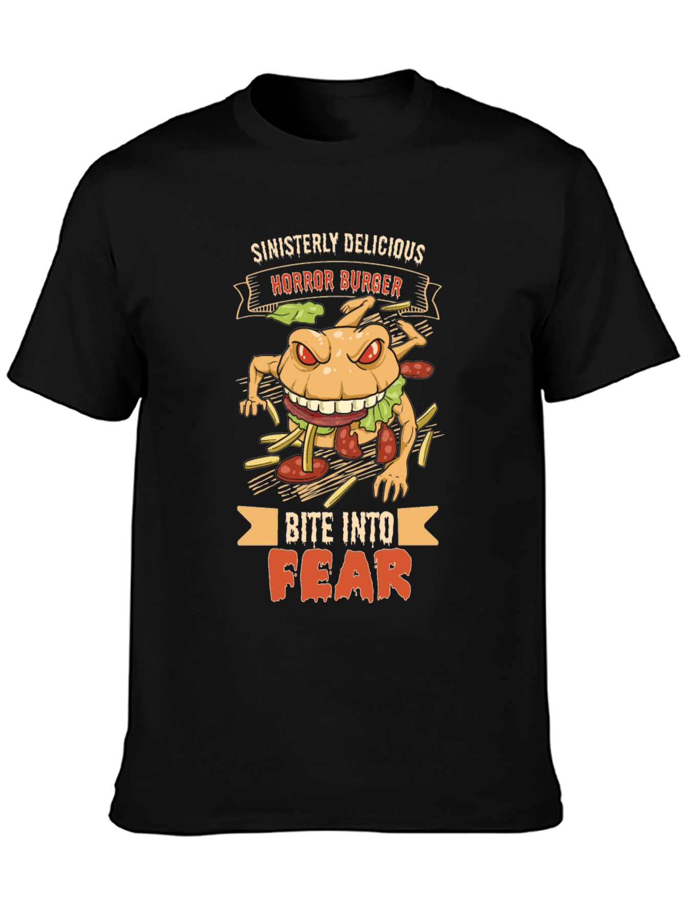 Horror Burger Graphic T-Shirt - Sinisterly Delicious