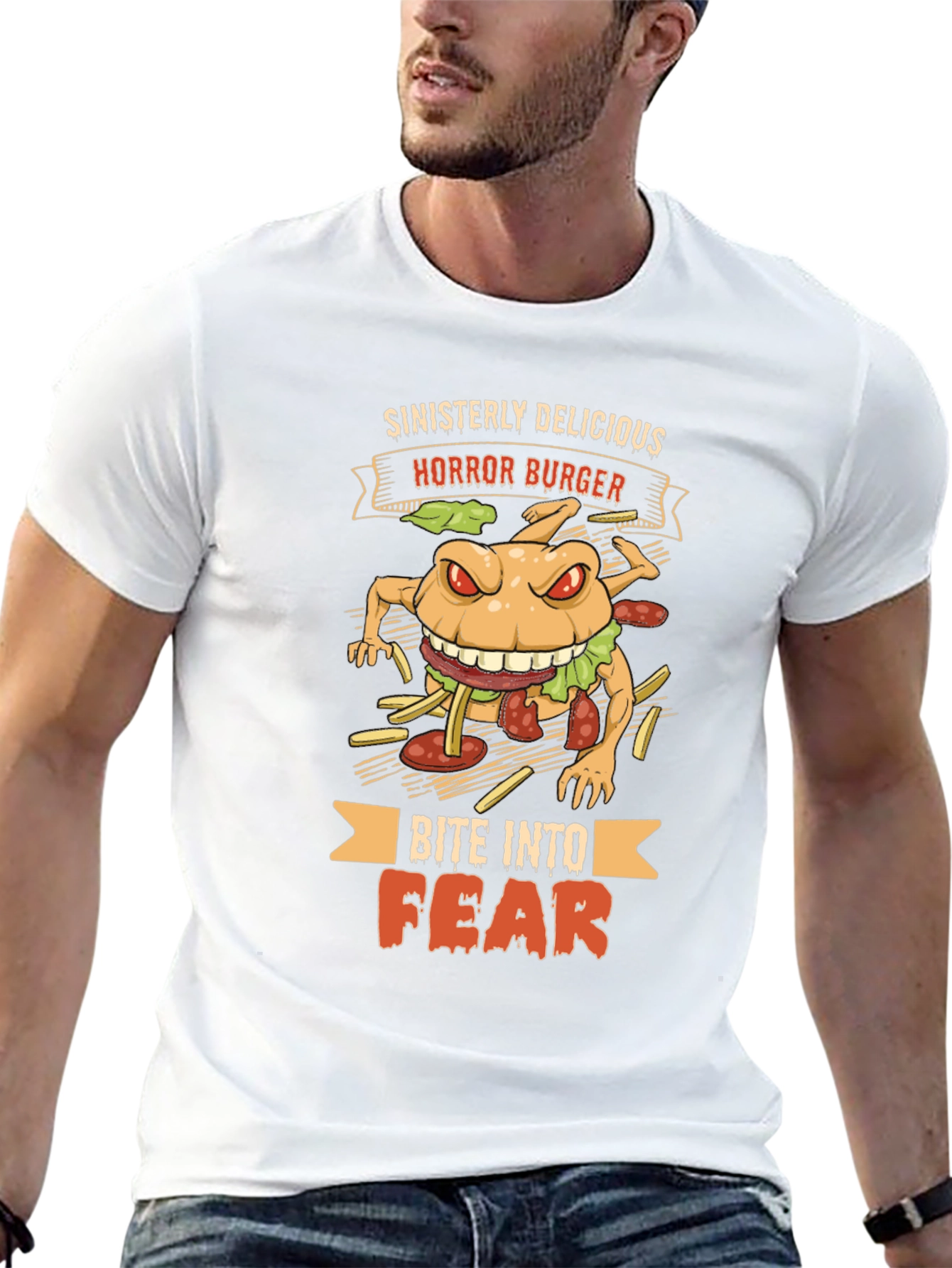 Horror Burger Graphic T-Shirt - Sinisterly Delicious