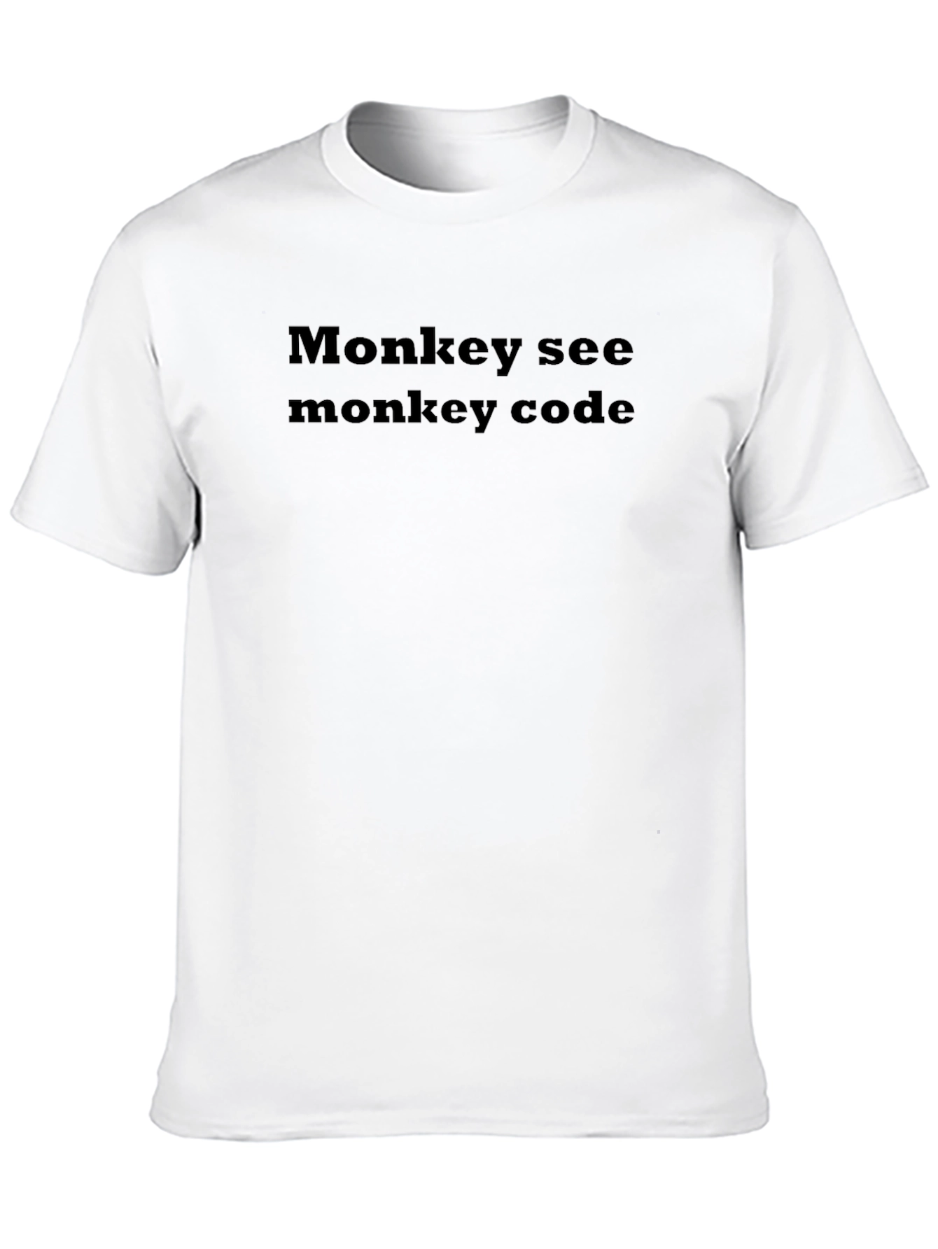 Monkey See Monkey Code T-Shirt - Black Graphic Tee