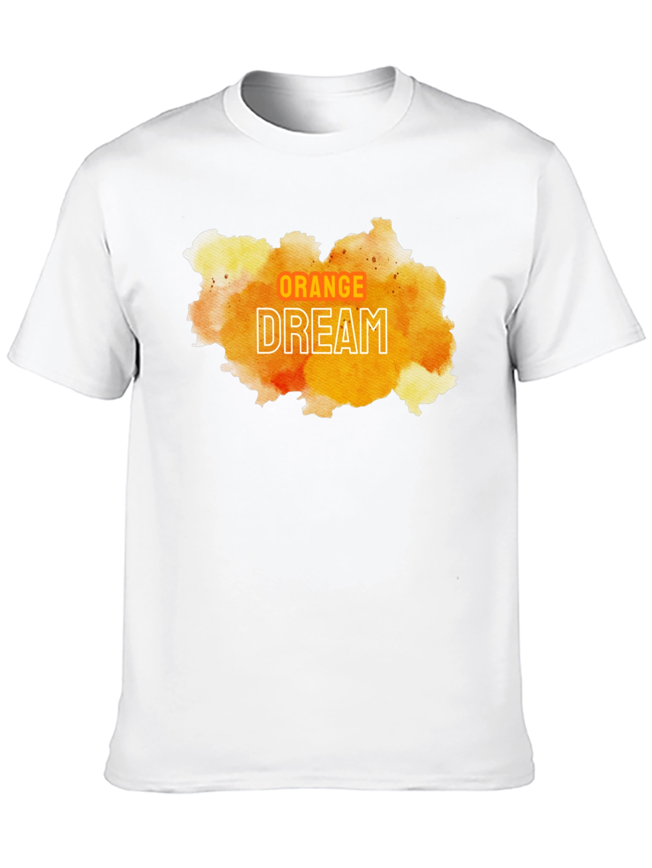 Orange Dream Graphic Tee - Modern Artistic T-Shirt