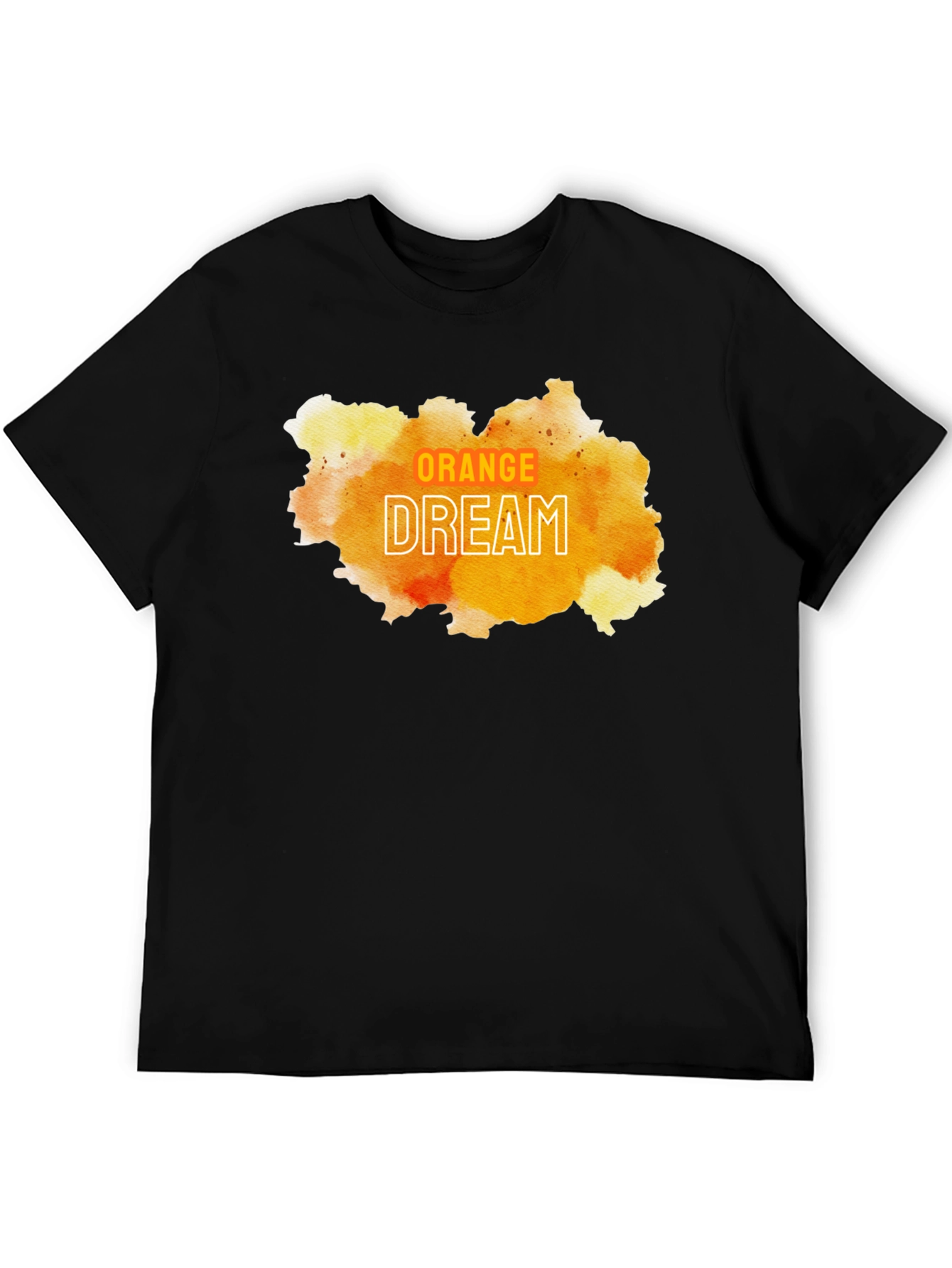 Orange Dream Graphic Tee - Modern Artistic T-Shirt