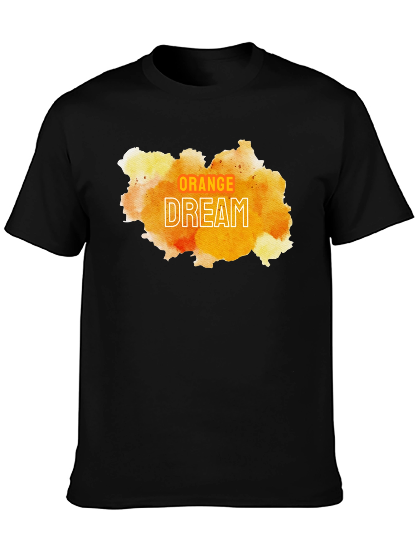 Orange Dream Graphic Tee - Modern Artistic T-Shirt