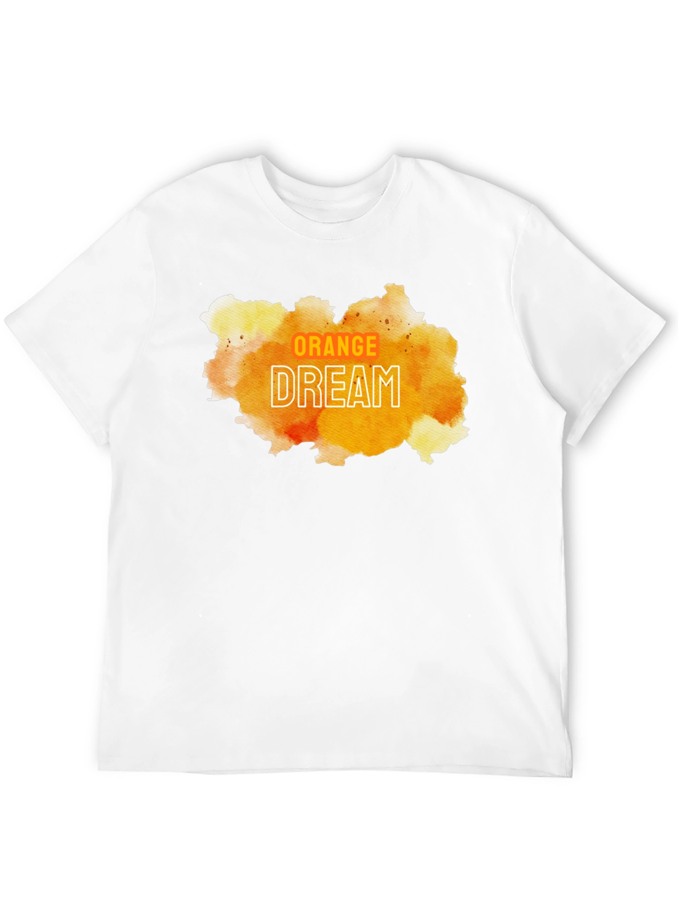 Orange Dream Graphic Tee - Modern Artistic T-Shirt
