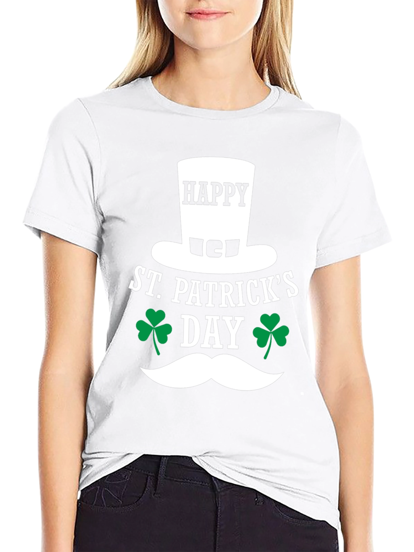 St. Patricks Day T-Shirt: Happy Clover Design
