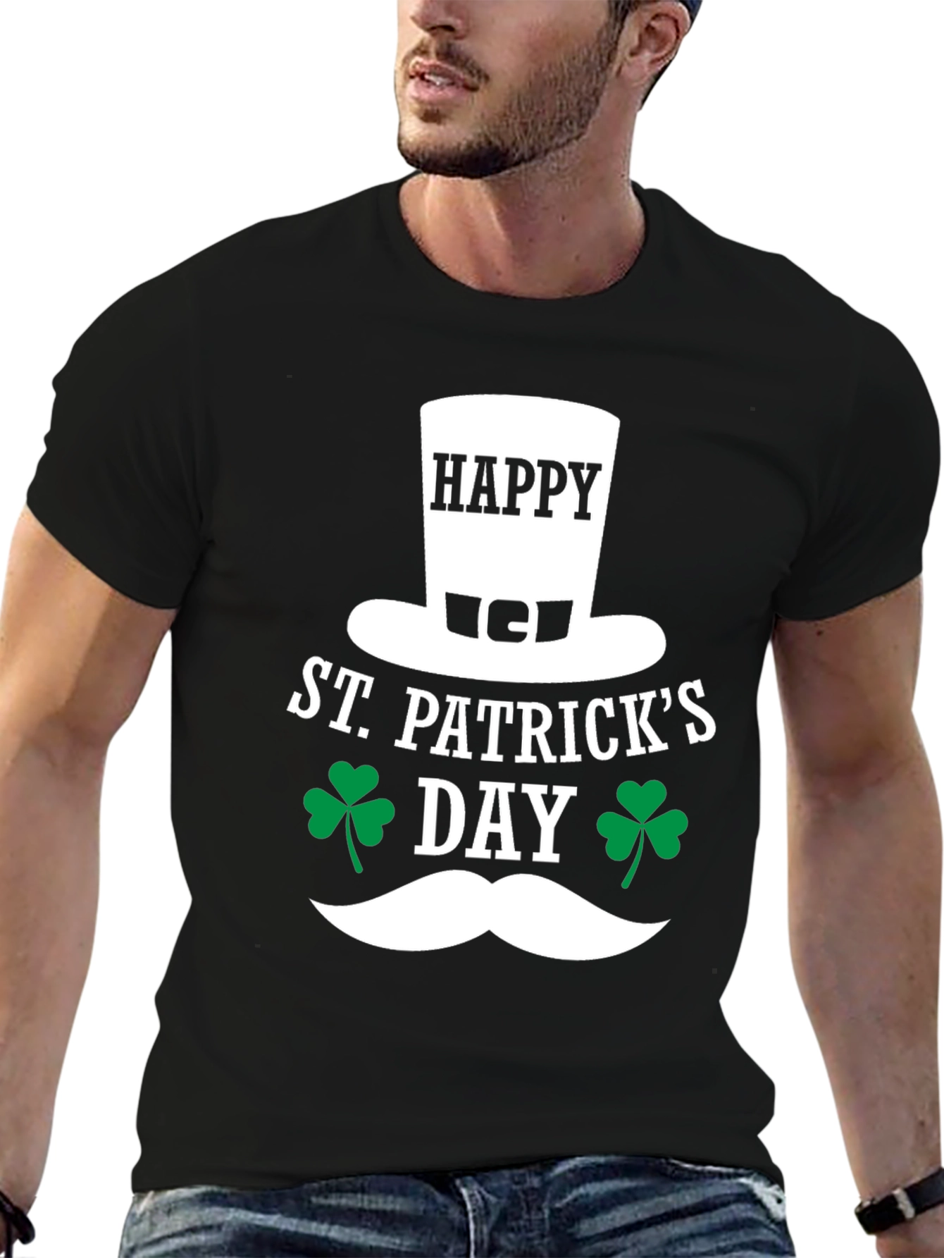 St. Patricks Day T-Shirt: Happy Clover Design