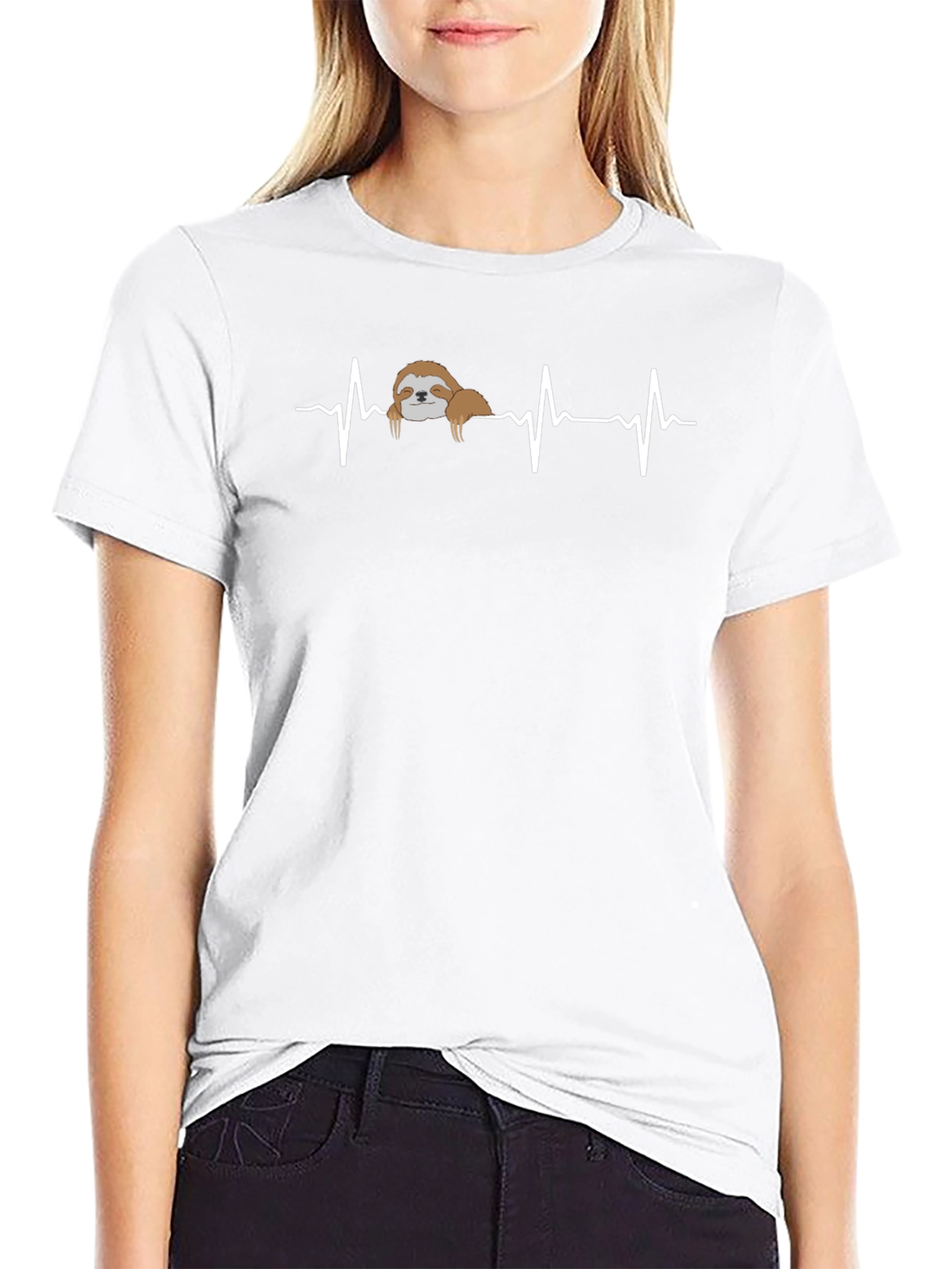 Sloth Heartbeat Graphic T-Shirt - Unisex