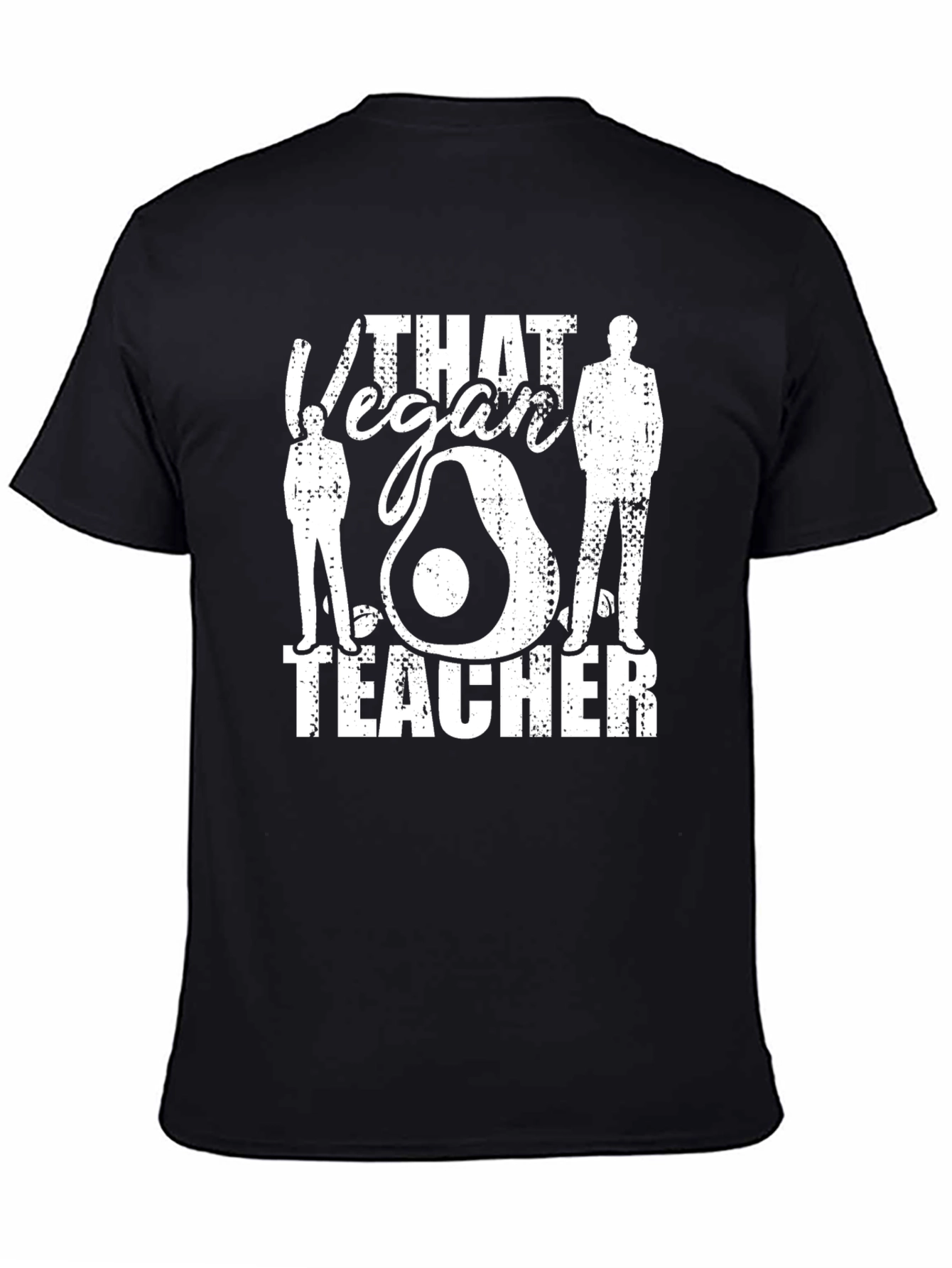 Vegan Teacher Graphic T-Shirt Black
