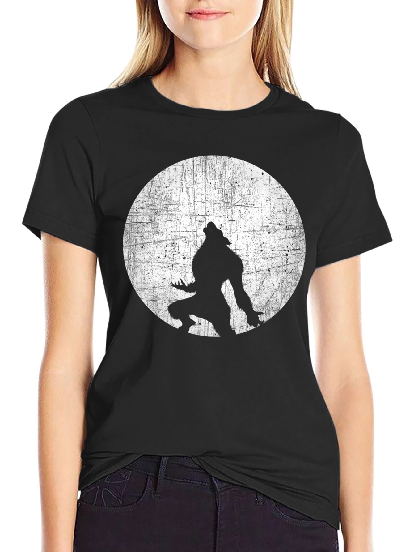 Werewolf Moon Black T-Shirt
