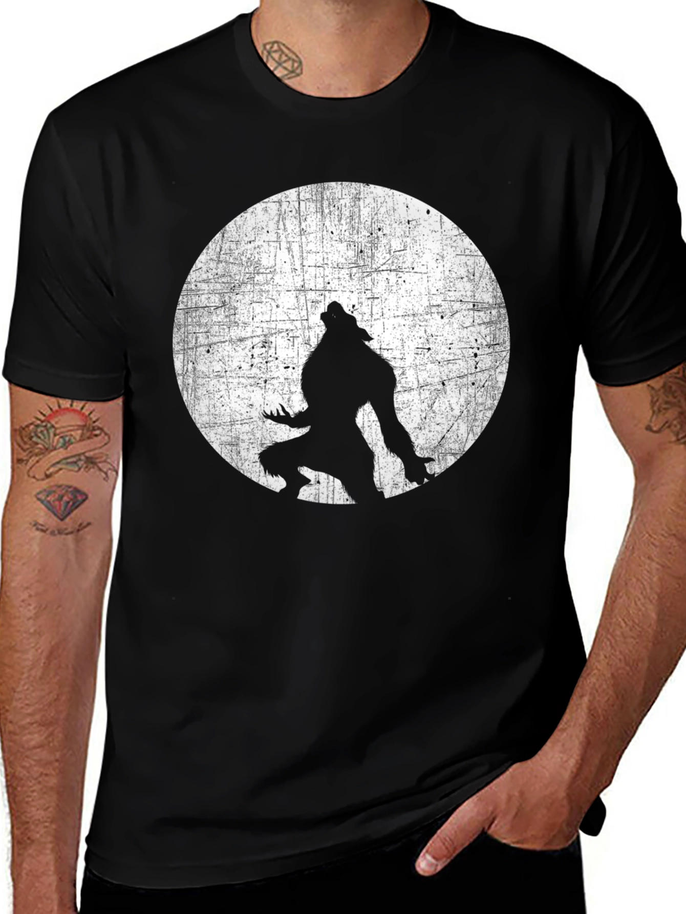 Werewolf Moon Black T-Shirt