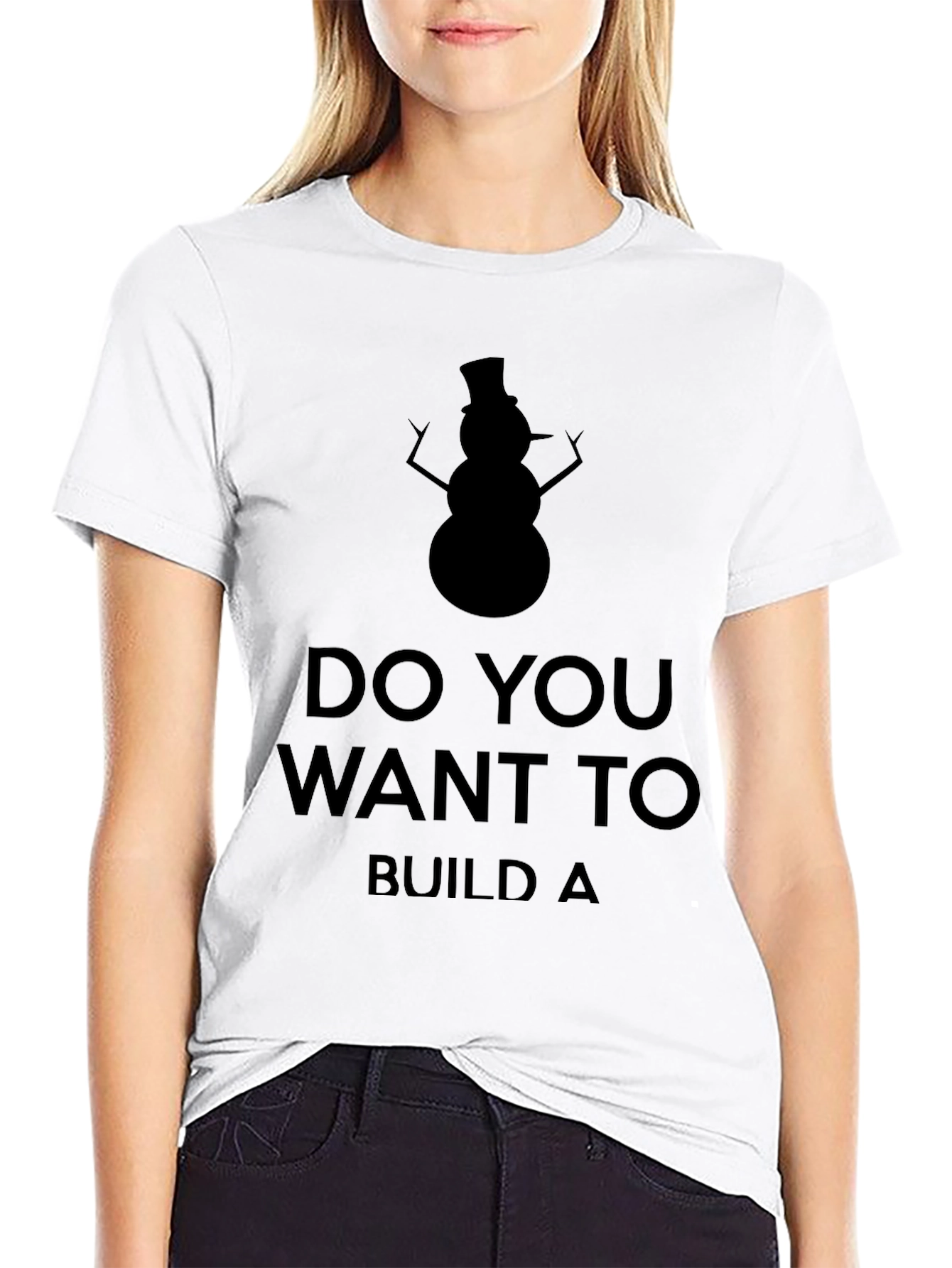 Snowman Build T-Shirt - Black
