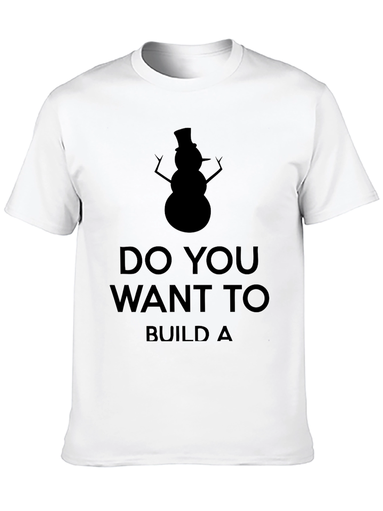 Snowman Build T-Shirt - Black