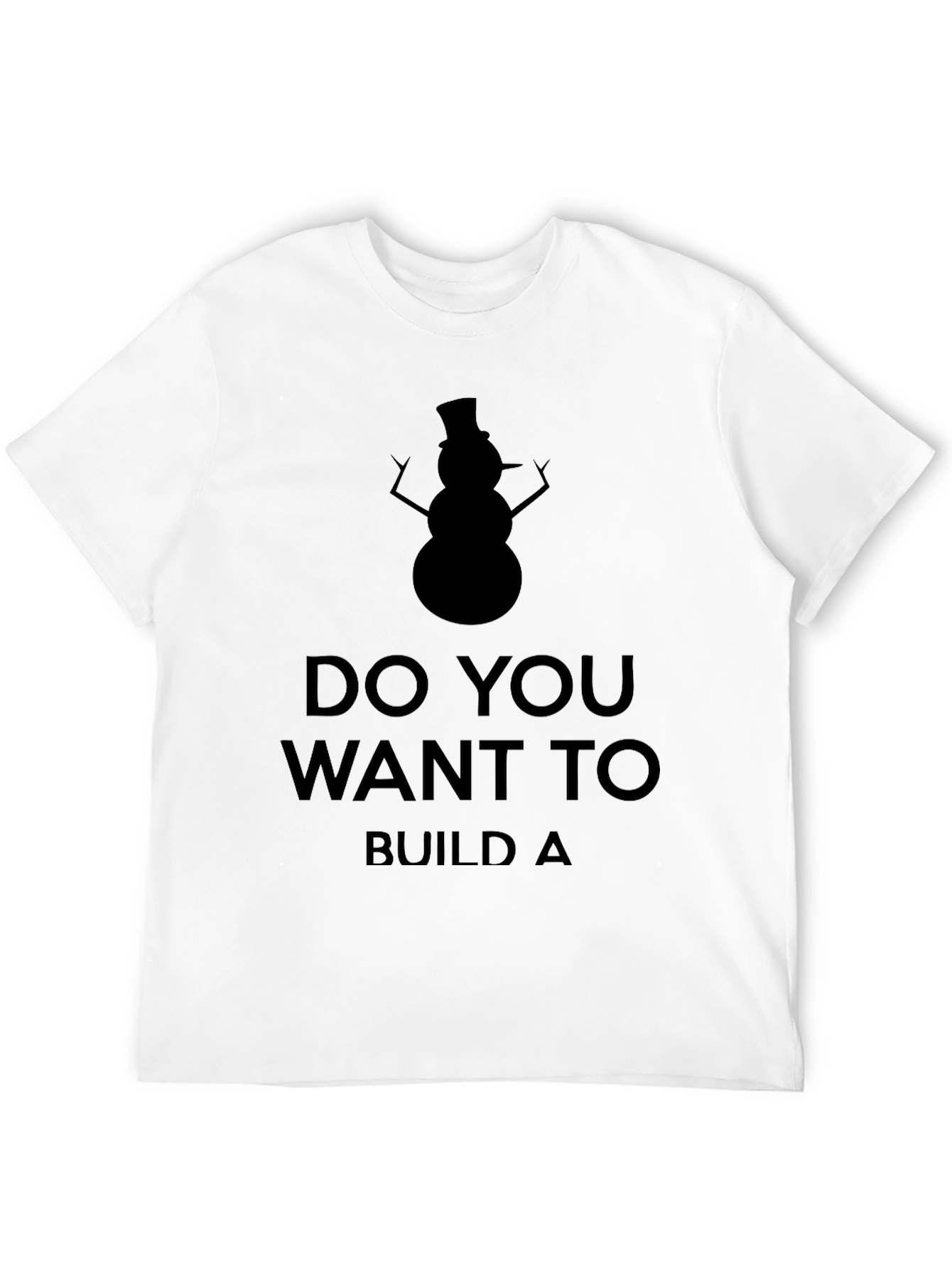 Snowman Build T-Shirt - Black