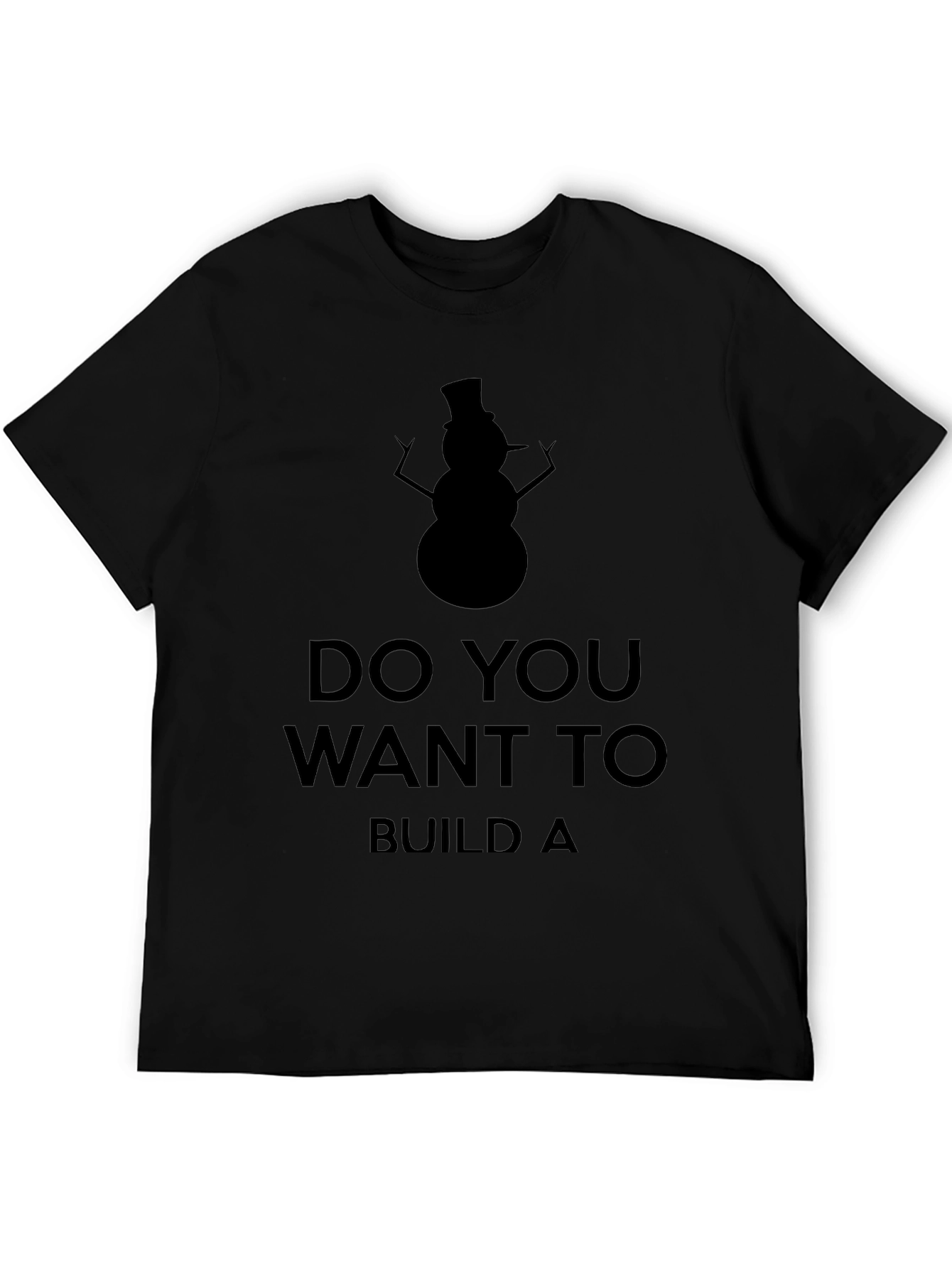Snowman Build T-Shirt - Black