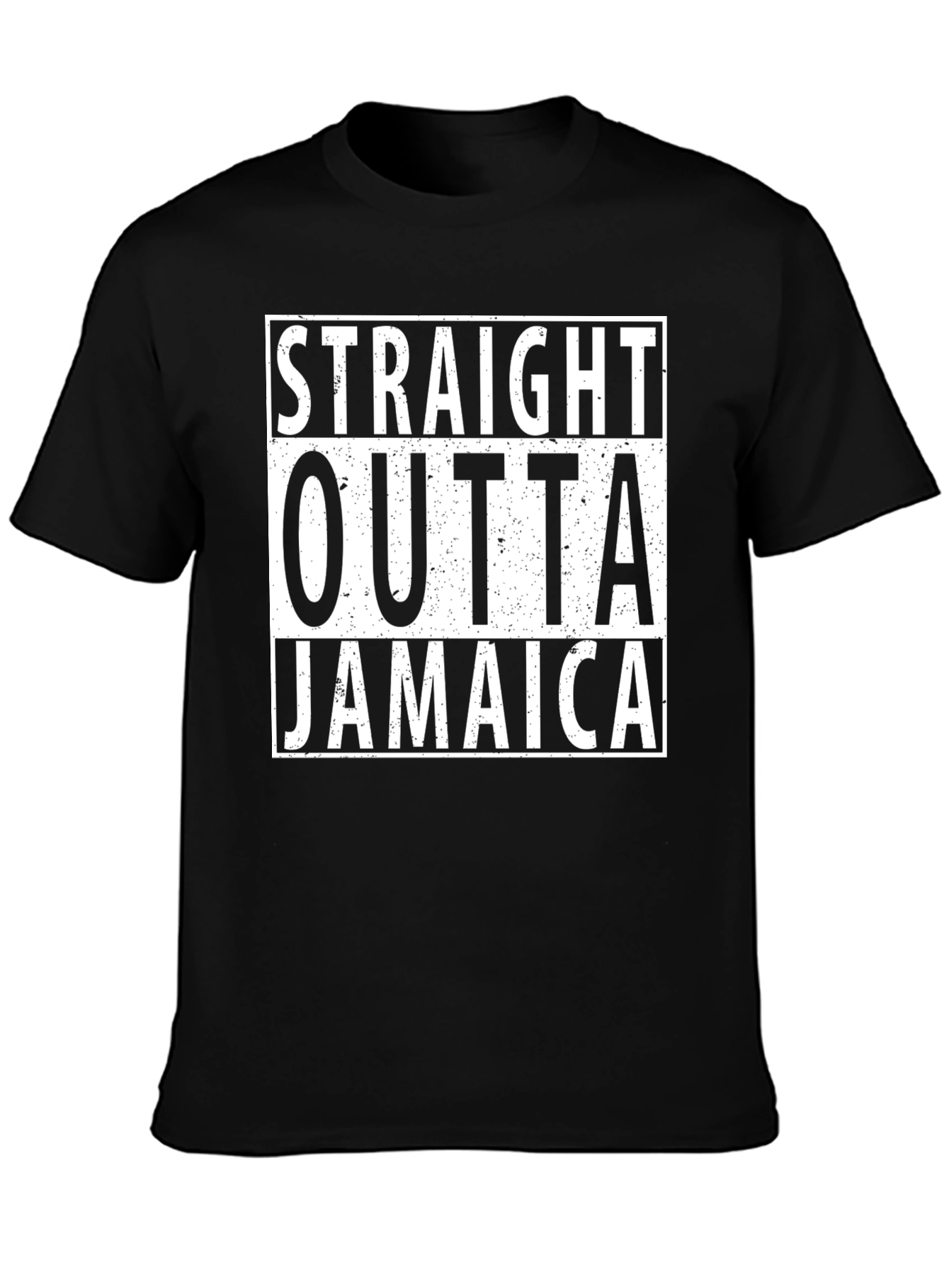Straight Outta Jamaica Graphic Tee - Black