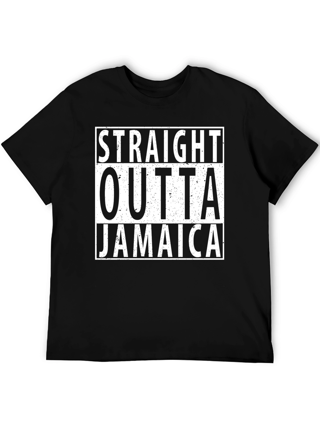 Straight Outta Jamaica Graphic Tee - Black