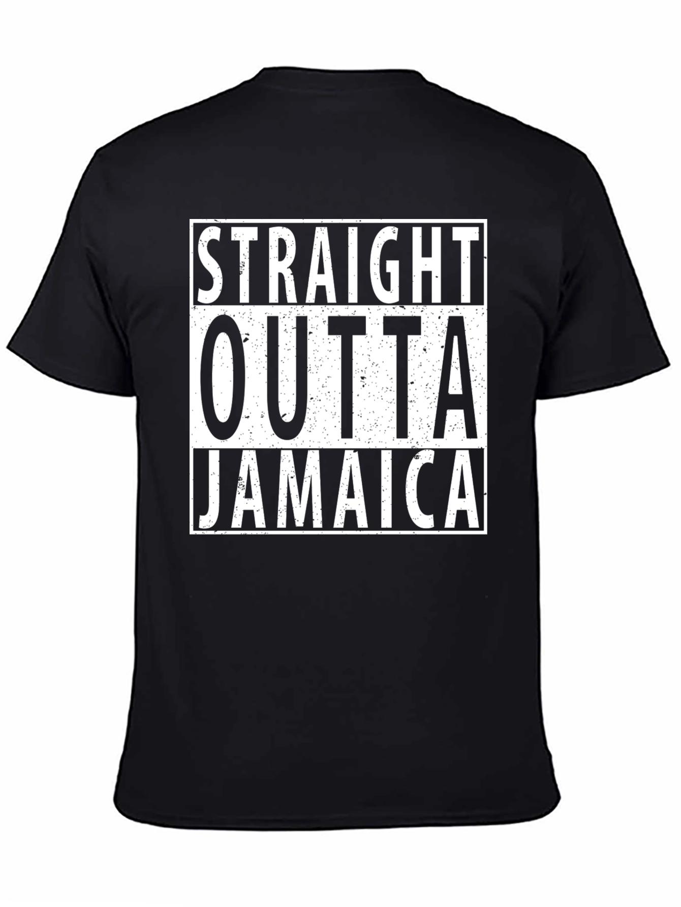 Straight Outta Jamaica Graphic Tee - Black