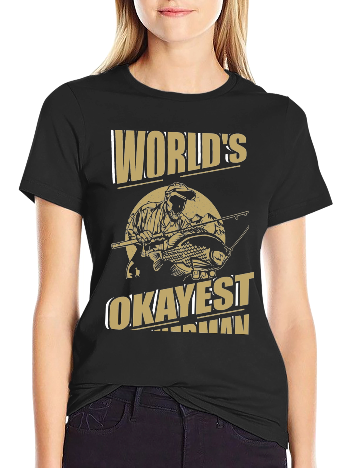 Worlds Okayest Fisherman T-Shirt