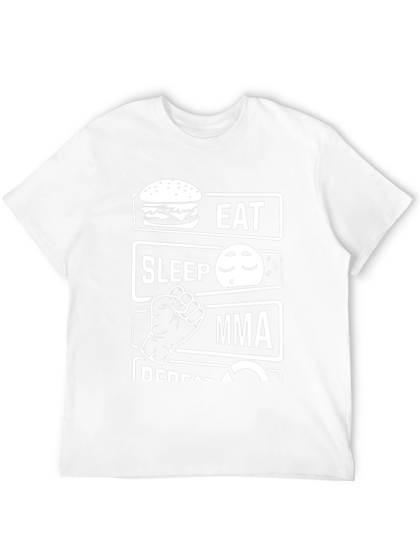 Eat Sleep MMA Repeat T-Shirt Black