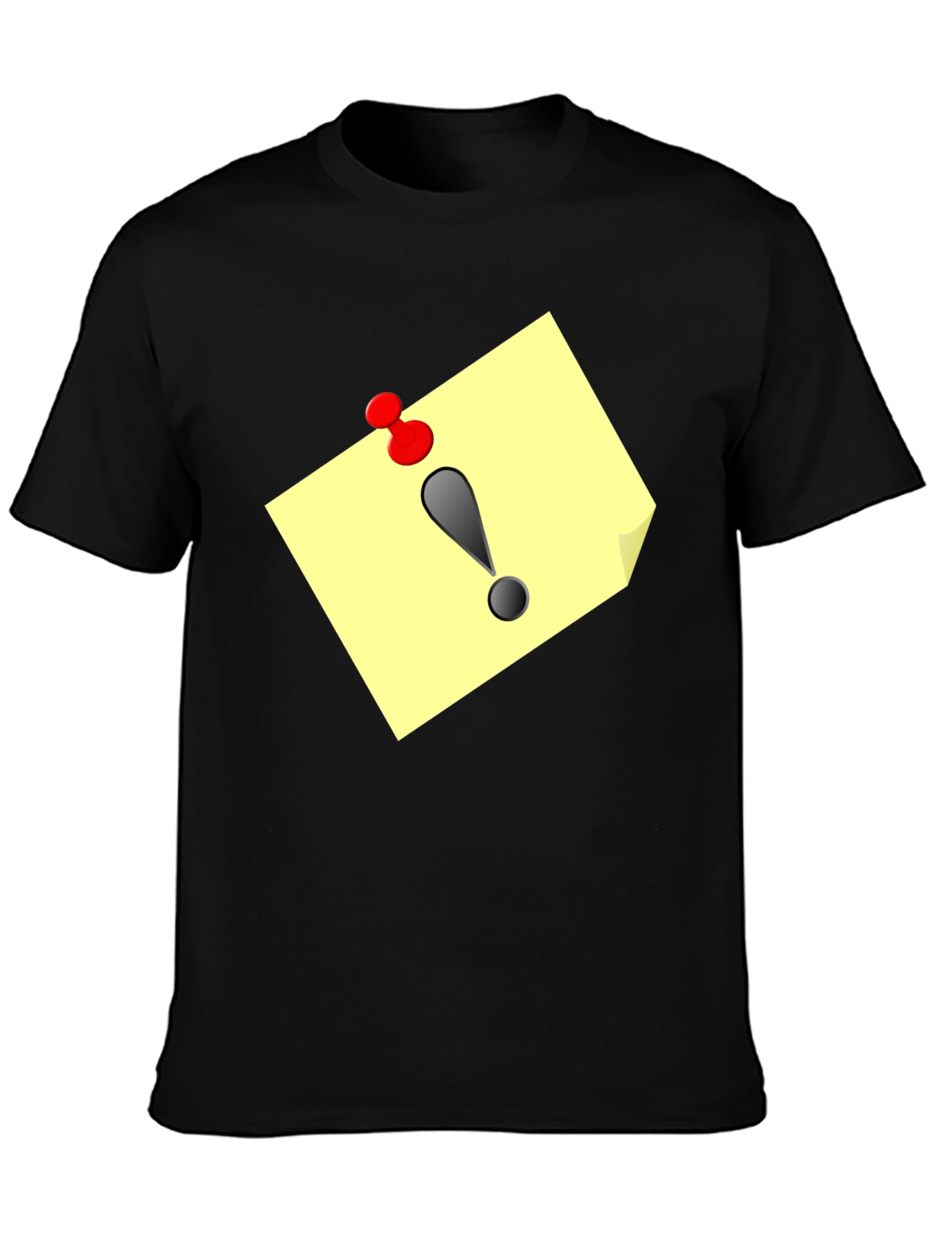 Exclamation Post-It Black T-Shirt