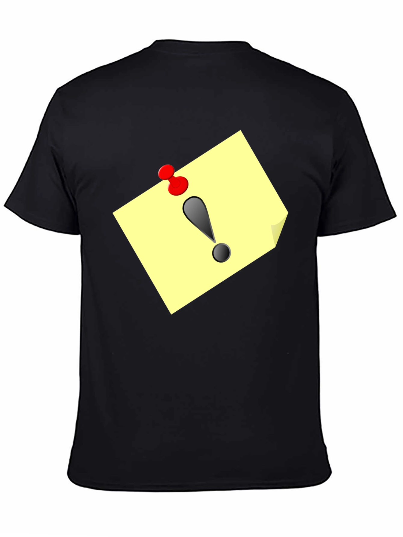 Exclamation Post-It Black T-Shirt