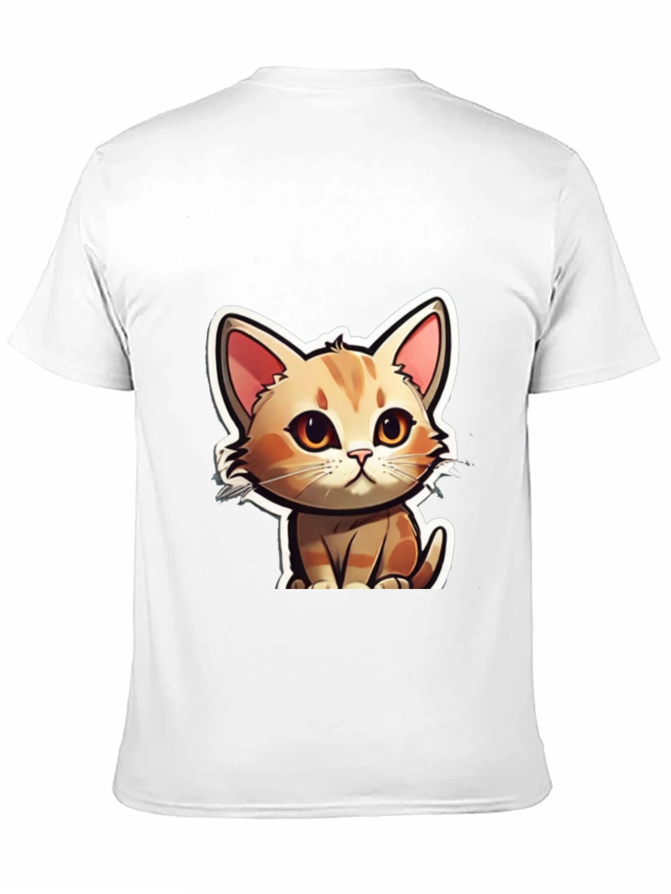 Cute Cartoon Cat T-Shirt - Soft Black Tee