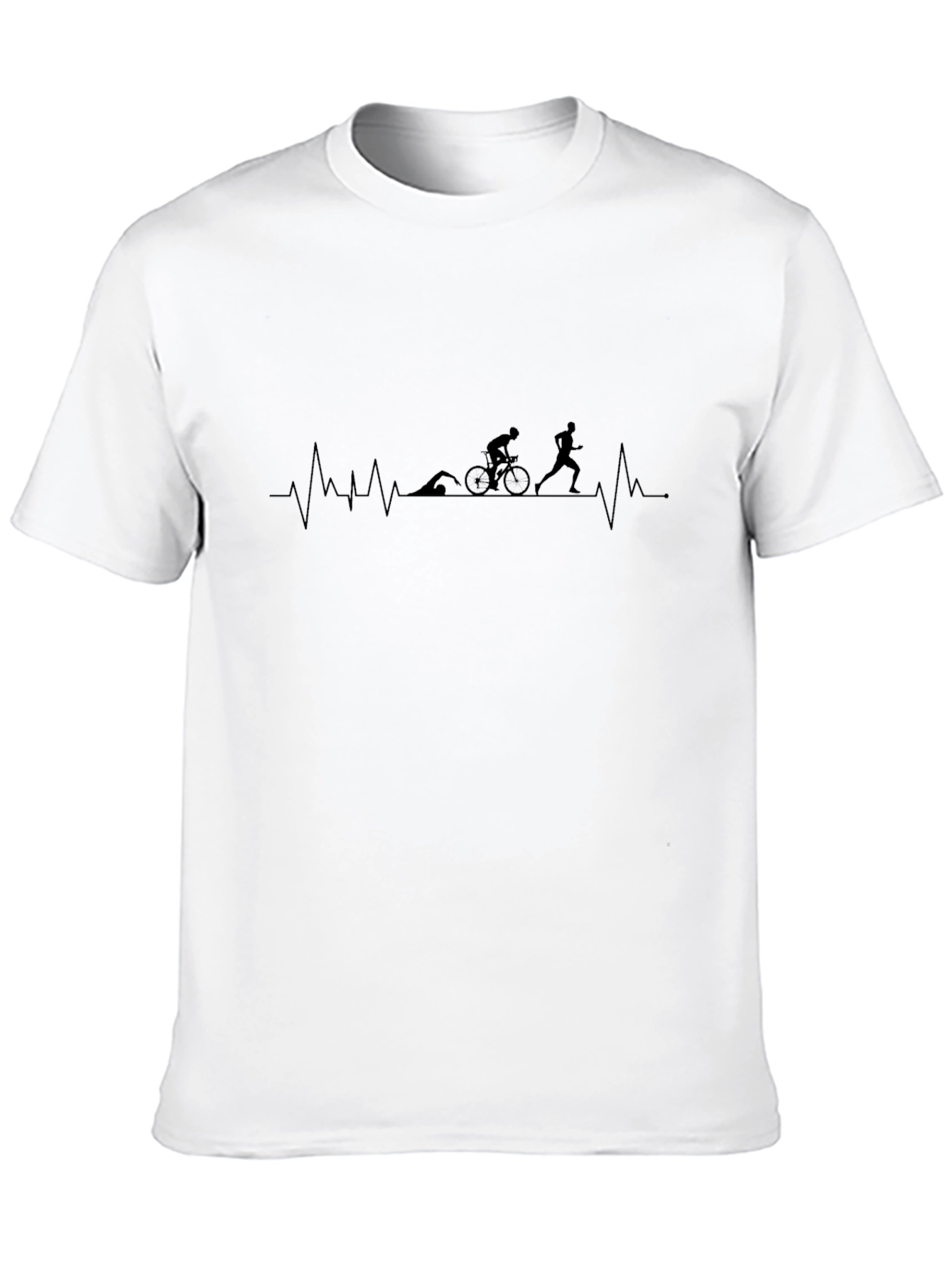 Triathlon Heartbeat T-Shirt - Black