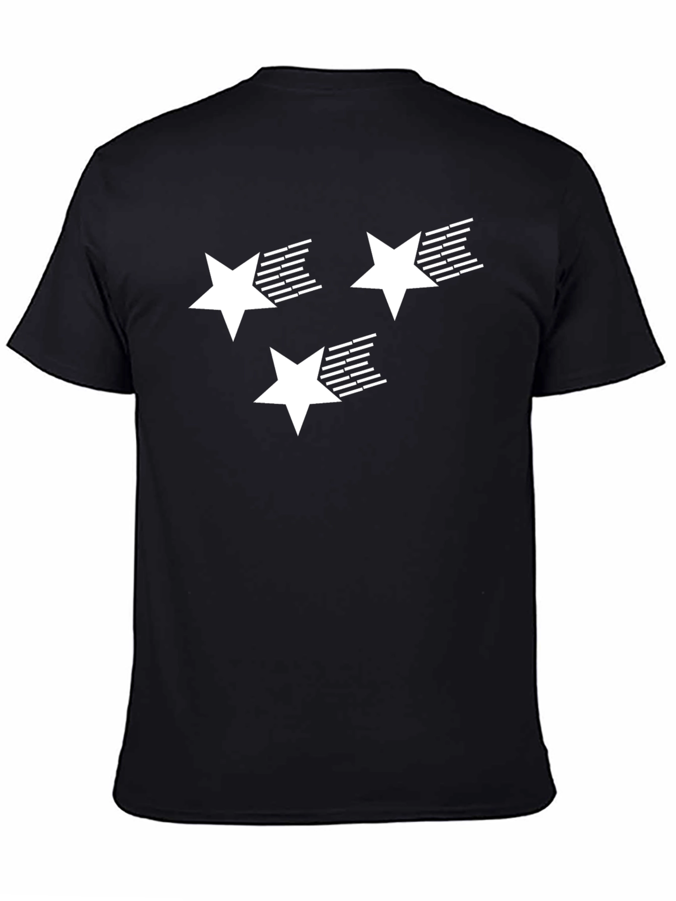 Stars Graphic T-Shirt | Black Cotton Tee