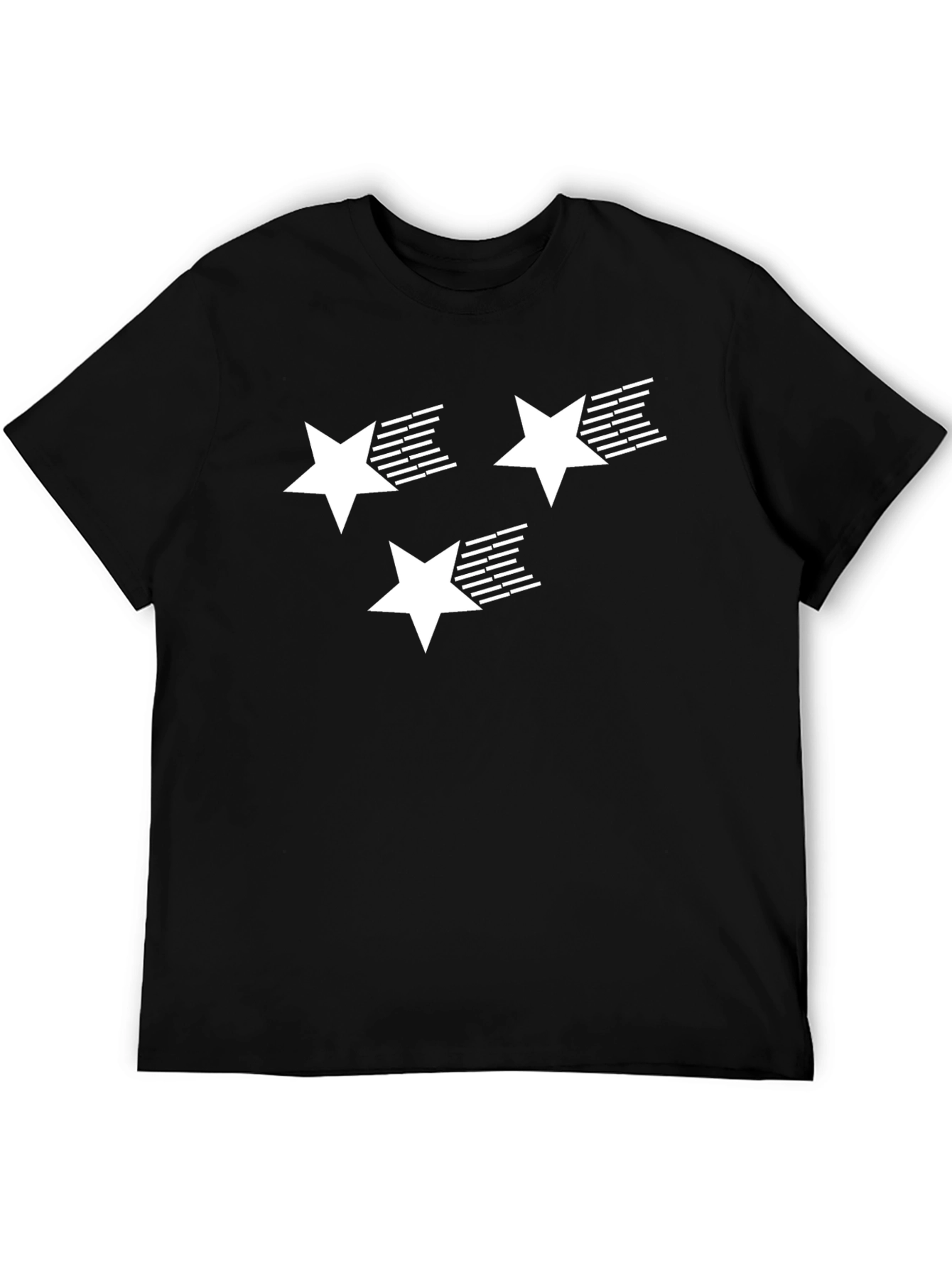 Stars Graphic T-Shirt | Black Cotton Tee