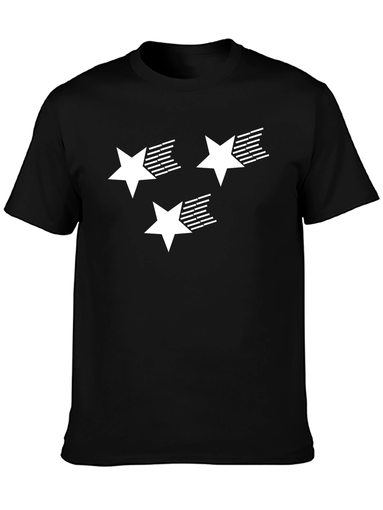 Stars Graphic T-Shirt | Black Cotton Tee