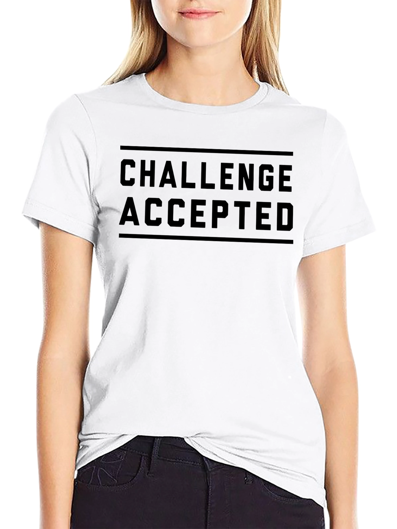 Challenge Accepted Graphic Tee - Black
