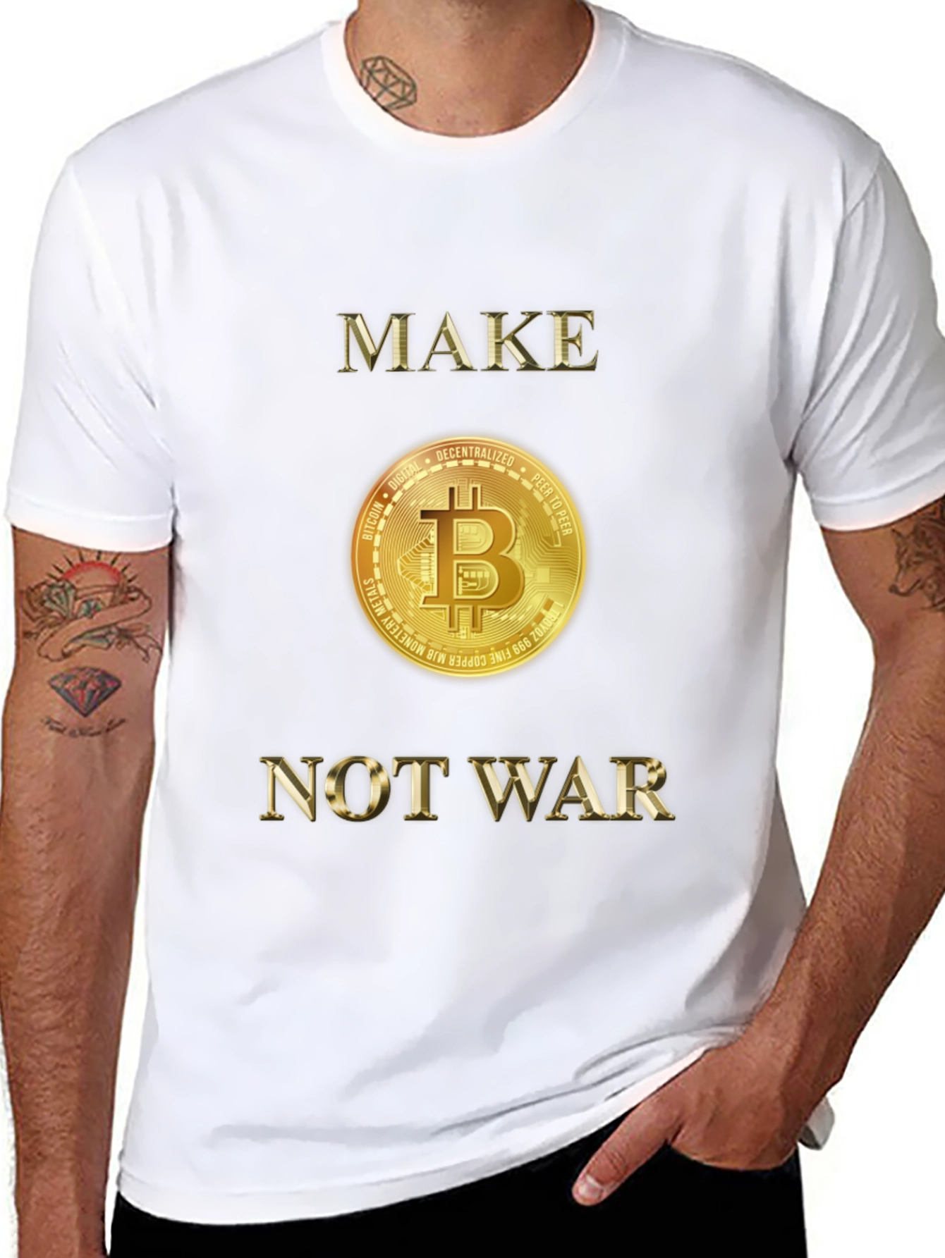 Make Bitcoin Not War Graphic T-Shirt