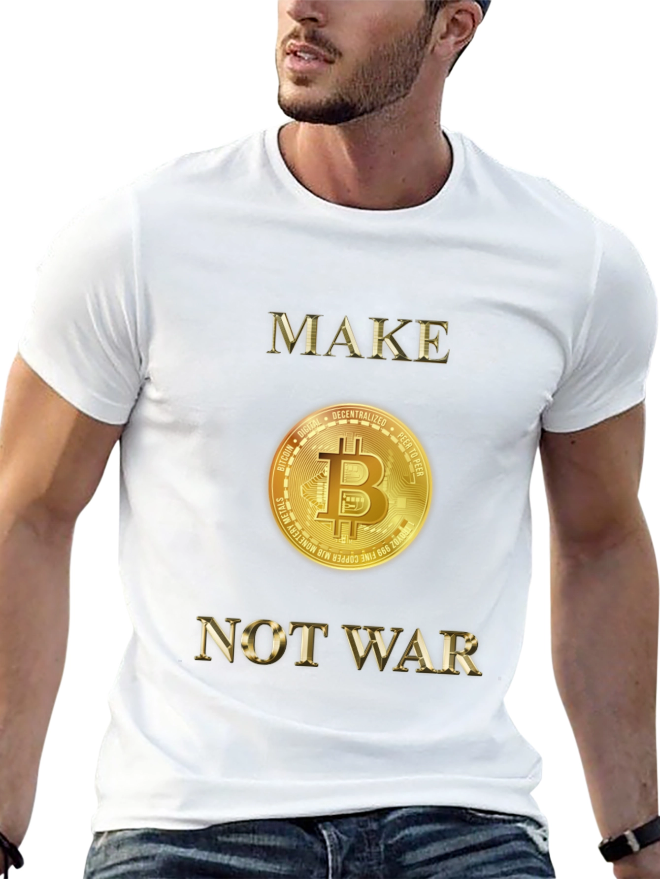 Make Bitcoin Not War Graphic T-Shirt